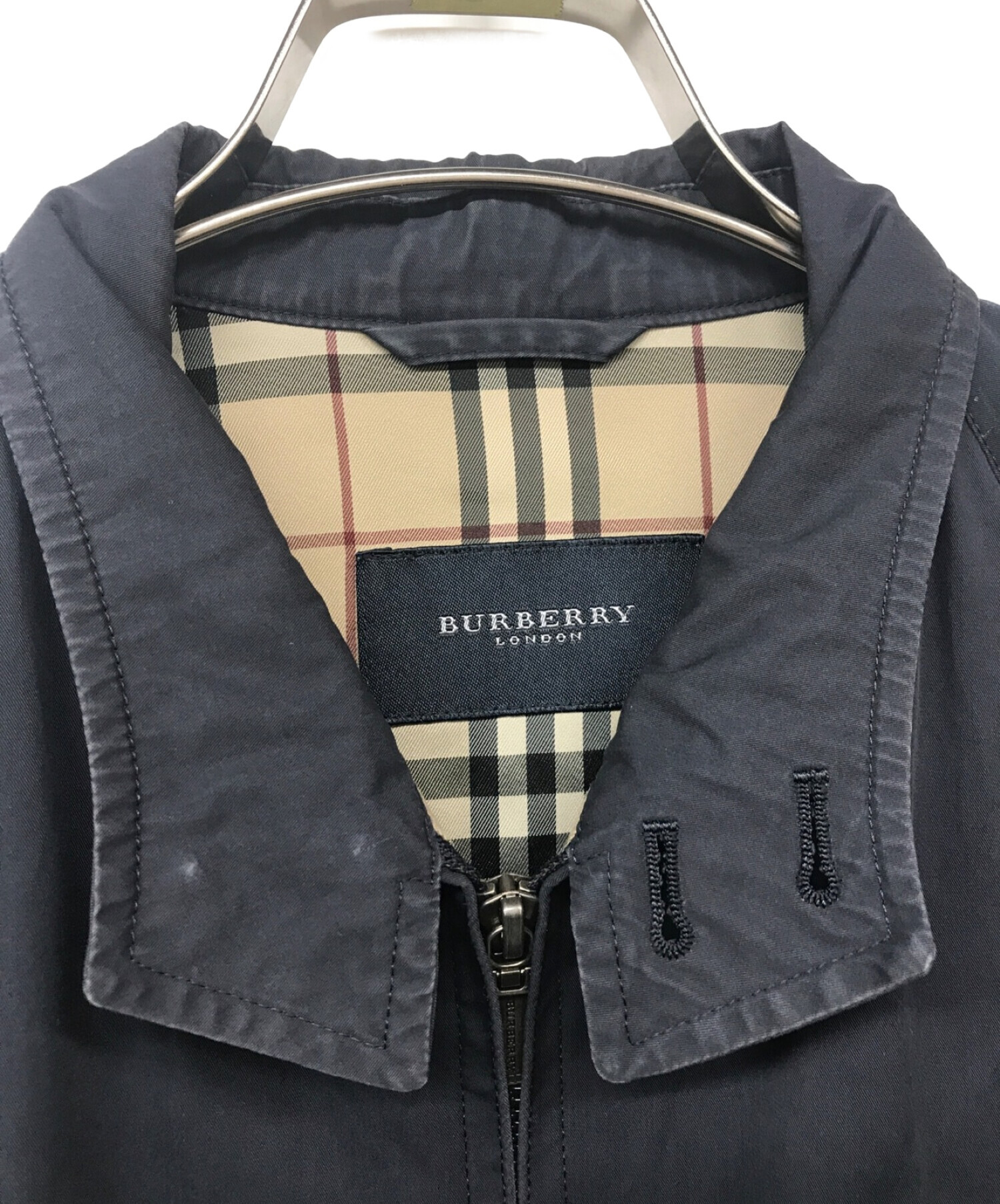 BURBERRY LONDON セットアップ ネイビー ストライプ 総裏-