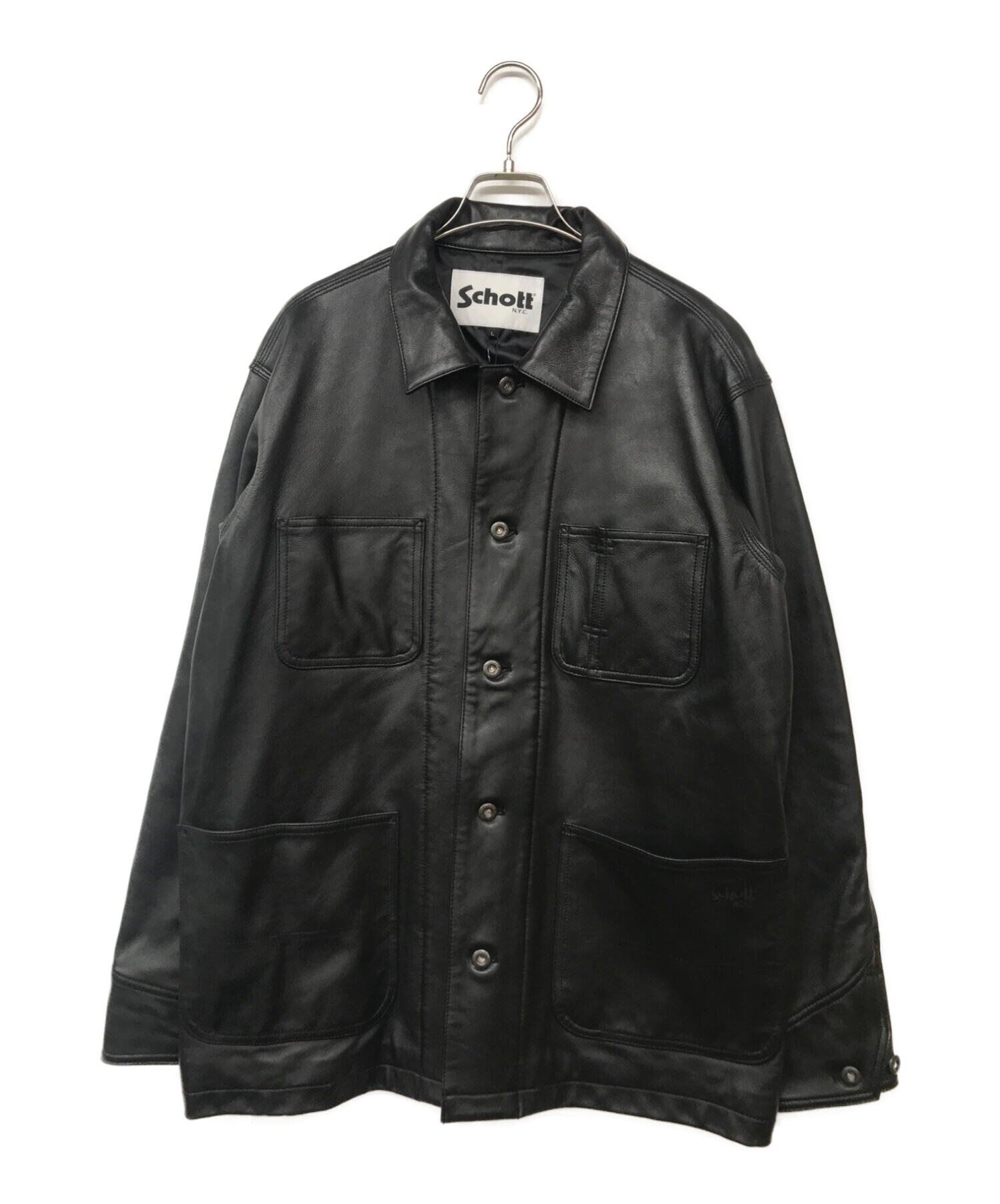 schott LAMB LEATHER COVERALL JACKET - レザージャケット