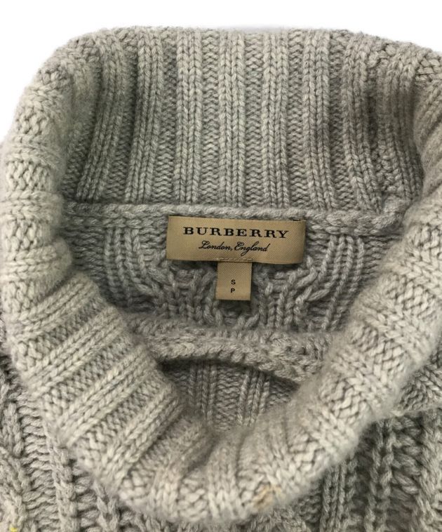 中古・古着通販】BURBERRY (バーバリー) タートルネックニット グレー