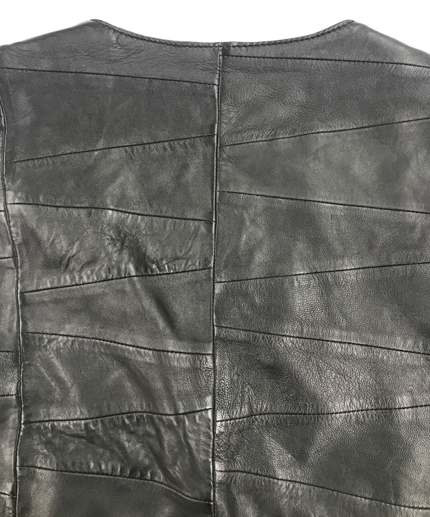 SUPREME (シュプリーム) Patchwork Leather Cargo Vest/パッチワークレザーカーゴベスト ブラック サイズ:M