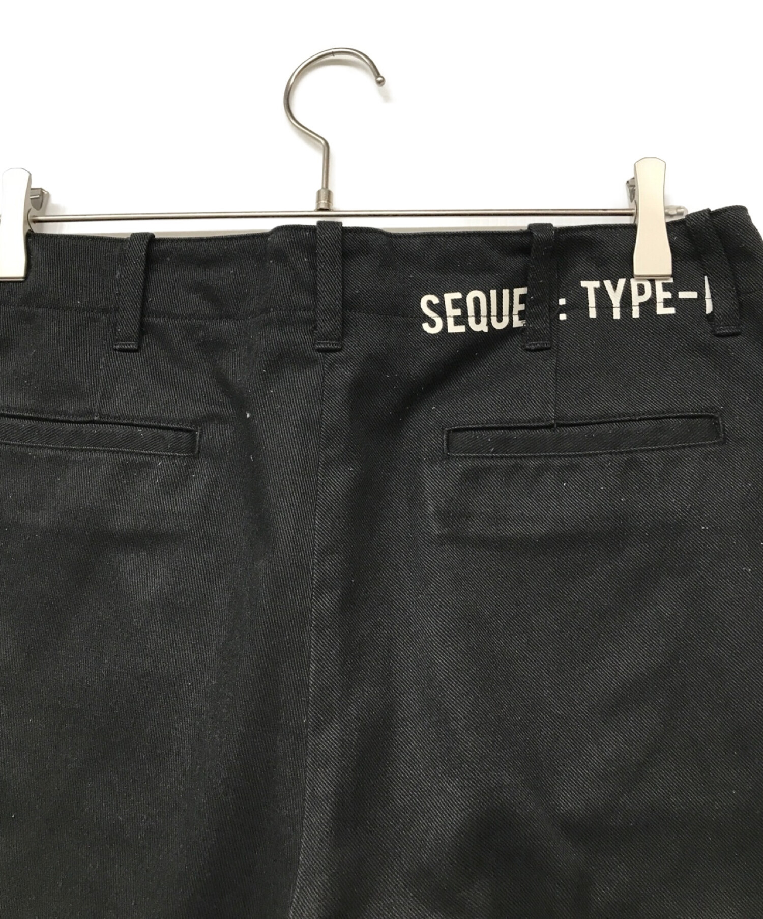 中古・古着通販】SEQUEL (シークエル) TYPE-F /コットンパンツ ブラック サイズ:M｜ブランド・古着通販 トレファク公式【TREFAC  FASHION】スマホサイト