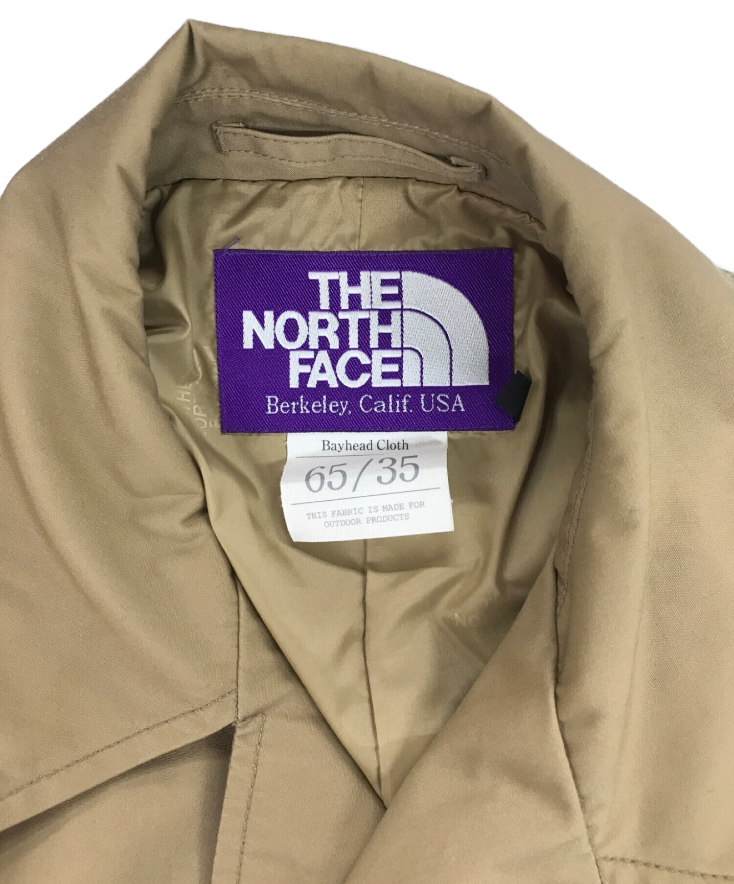 THE NORTHFACE PURPLELABEL (ザ・ノースフェイス パープルレーベル) 65／35 ステンカラーコート ベージュ  サイズ:65/35