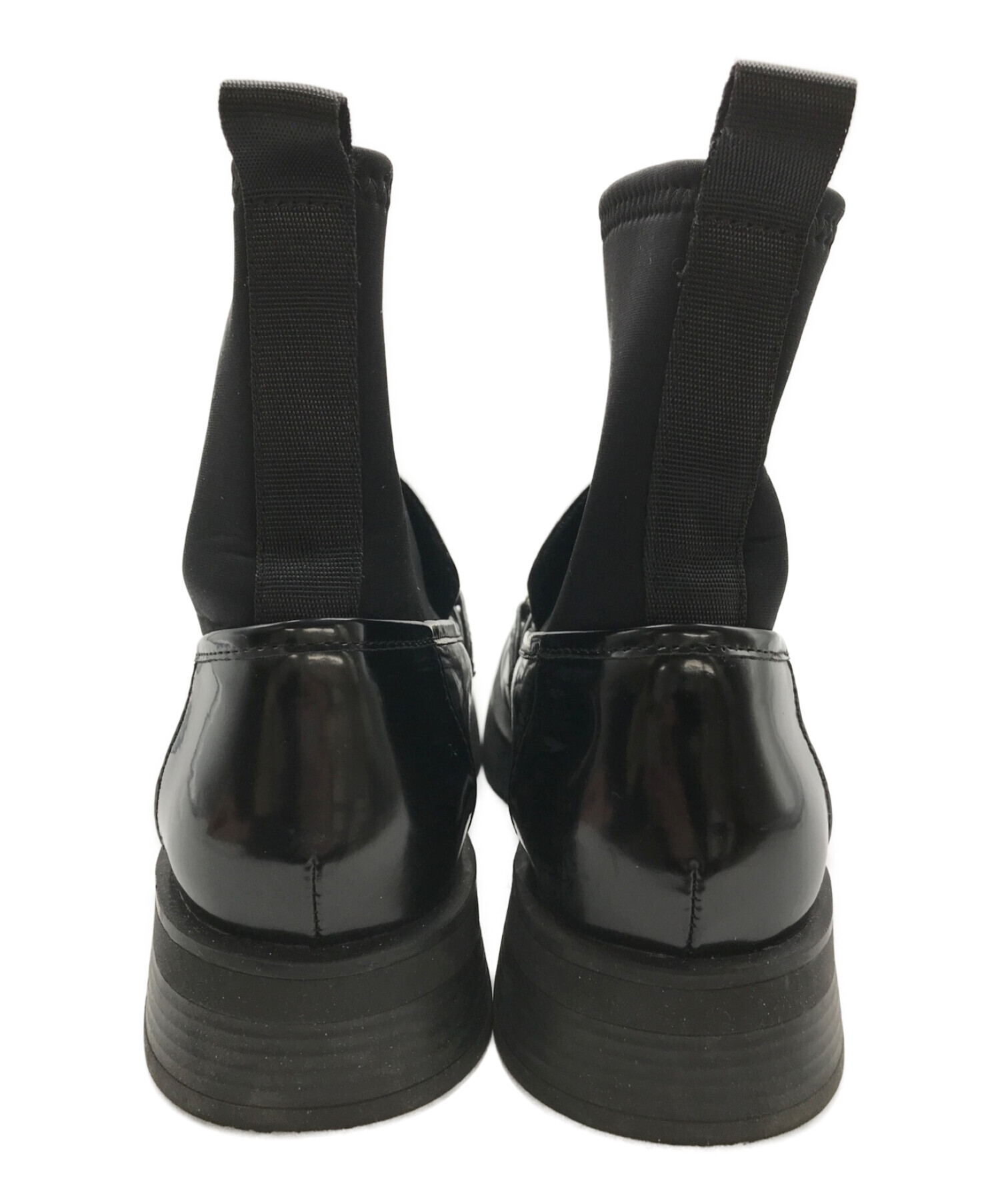 HER LIP TO (ハーリップトゥ) Square Toe Loafer Boots/スクエアトゥローファーブーツ ブラック サイズ:23.5