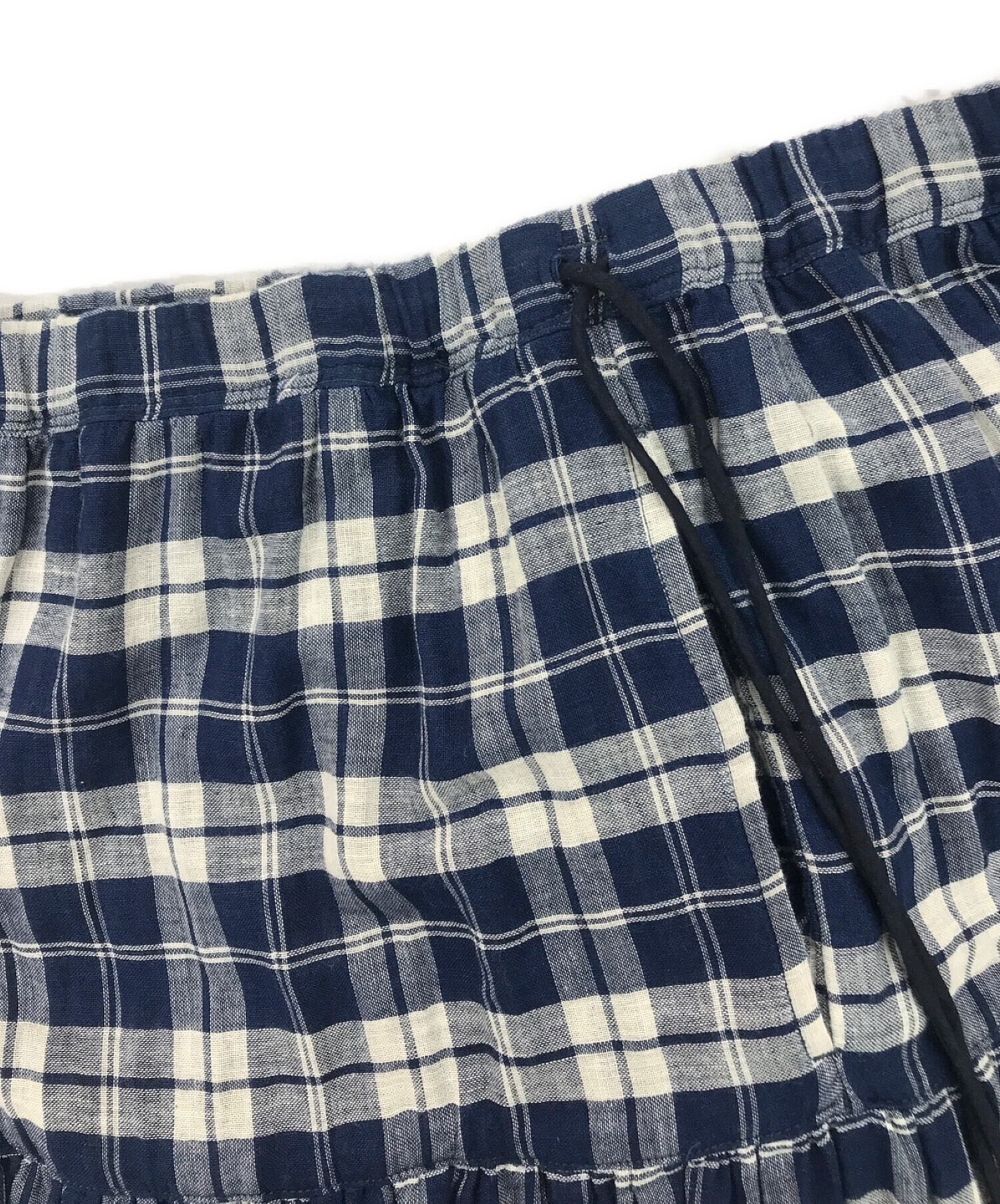 45R (フォーティーファイブアール) ふわふわ二重織のティアードスカート（インディゴ） ブルー サイズ:表記なし