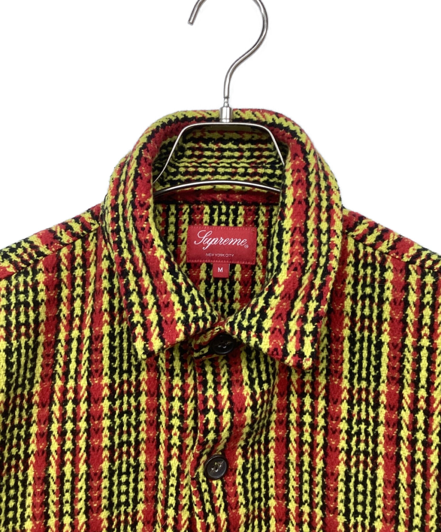 SUPREME (シュプリーム) Heavy Flannel Shirt/ヘビーフランネルシャツ レッド×イエロー サイズ:M