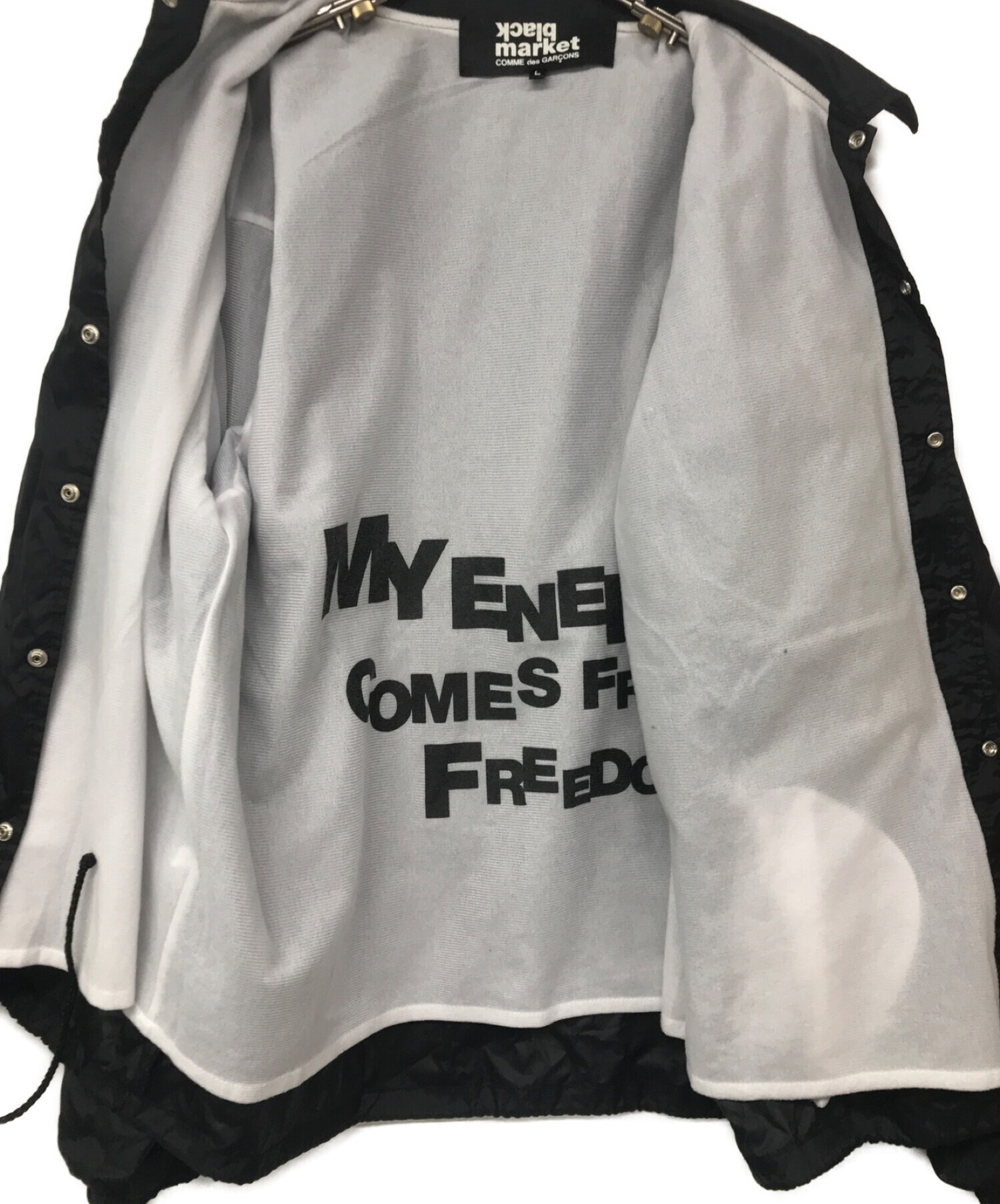 COMME des GARCONS (コムデギャルソン) Black market コーチジャケット ブラック サイズ:L