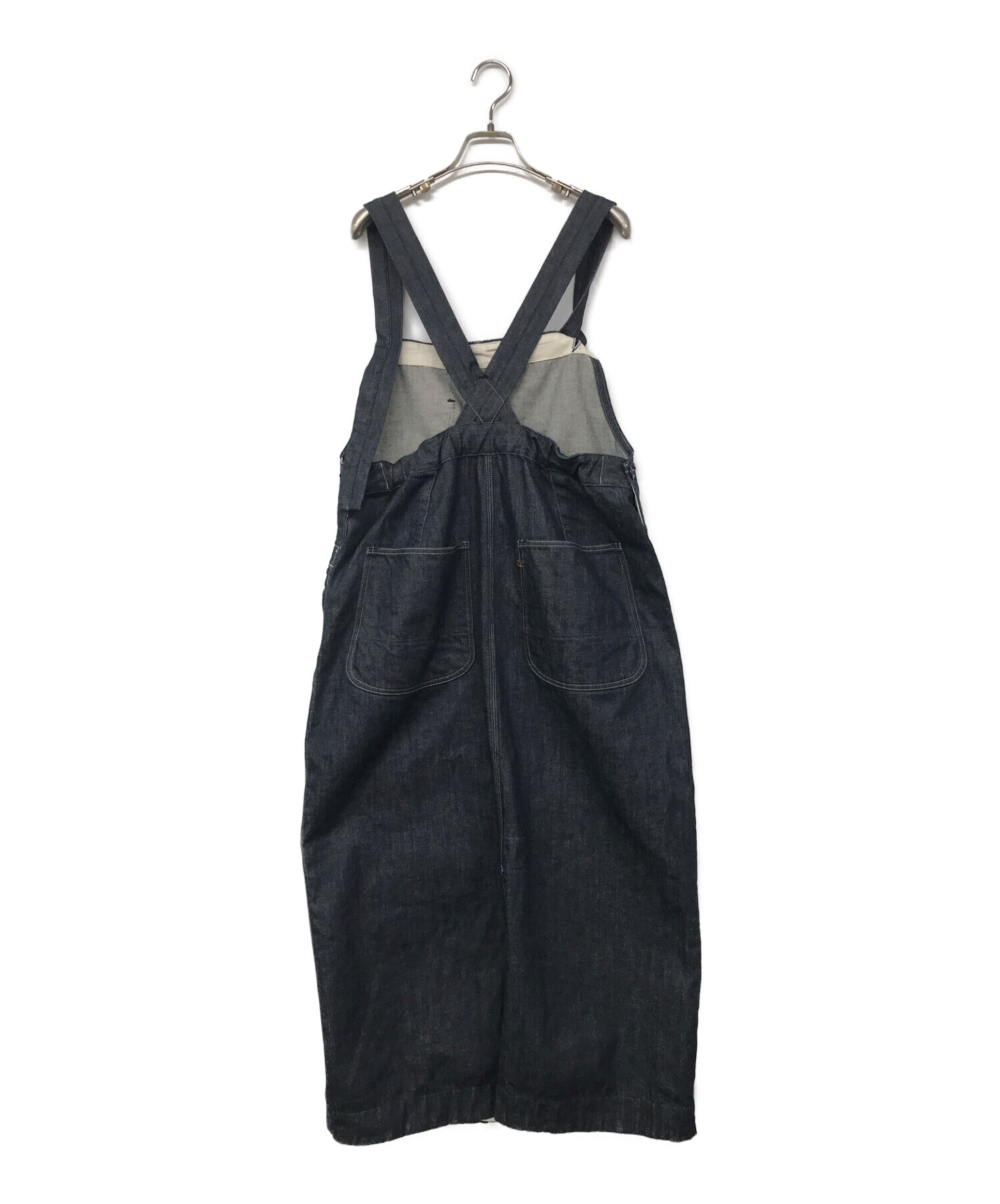 45R ライ麦デニムのオーバースカートファッション