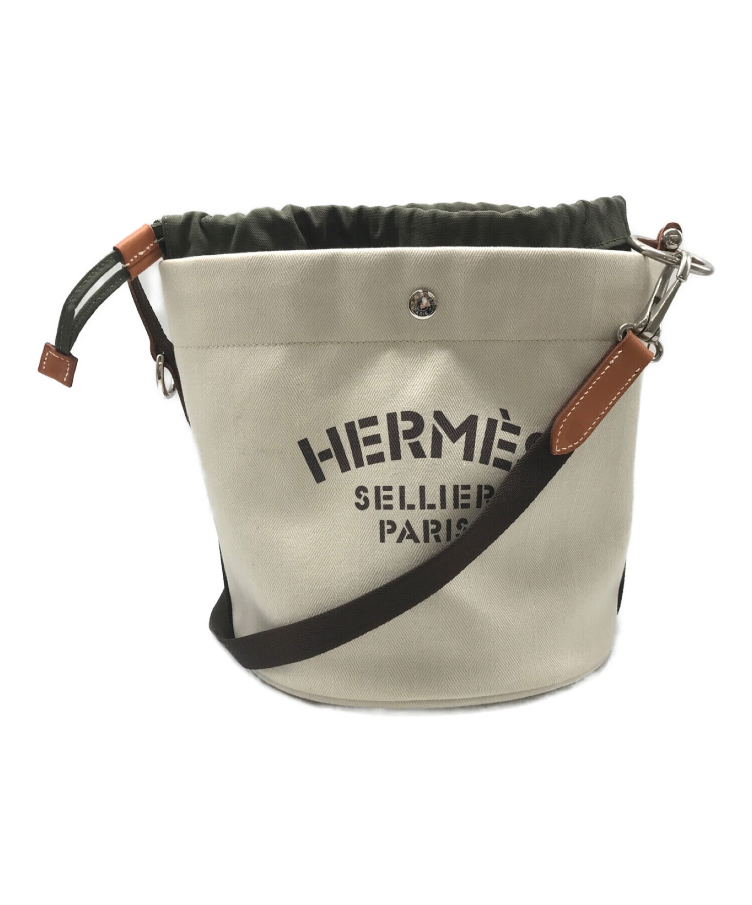 HERMES (エルメス) サックドパンサージュ/バケツ型ショルダーバッグ アイボリー