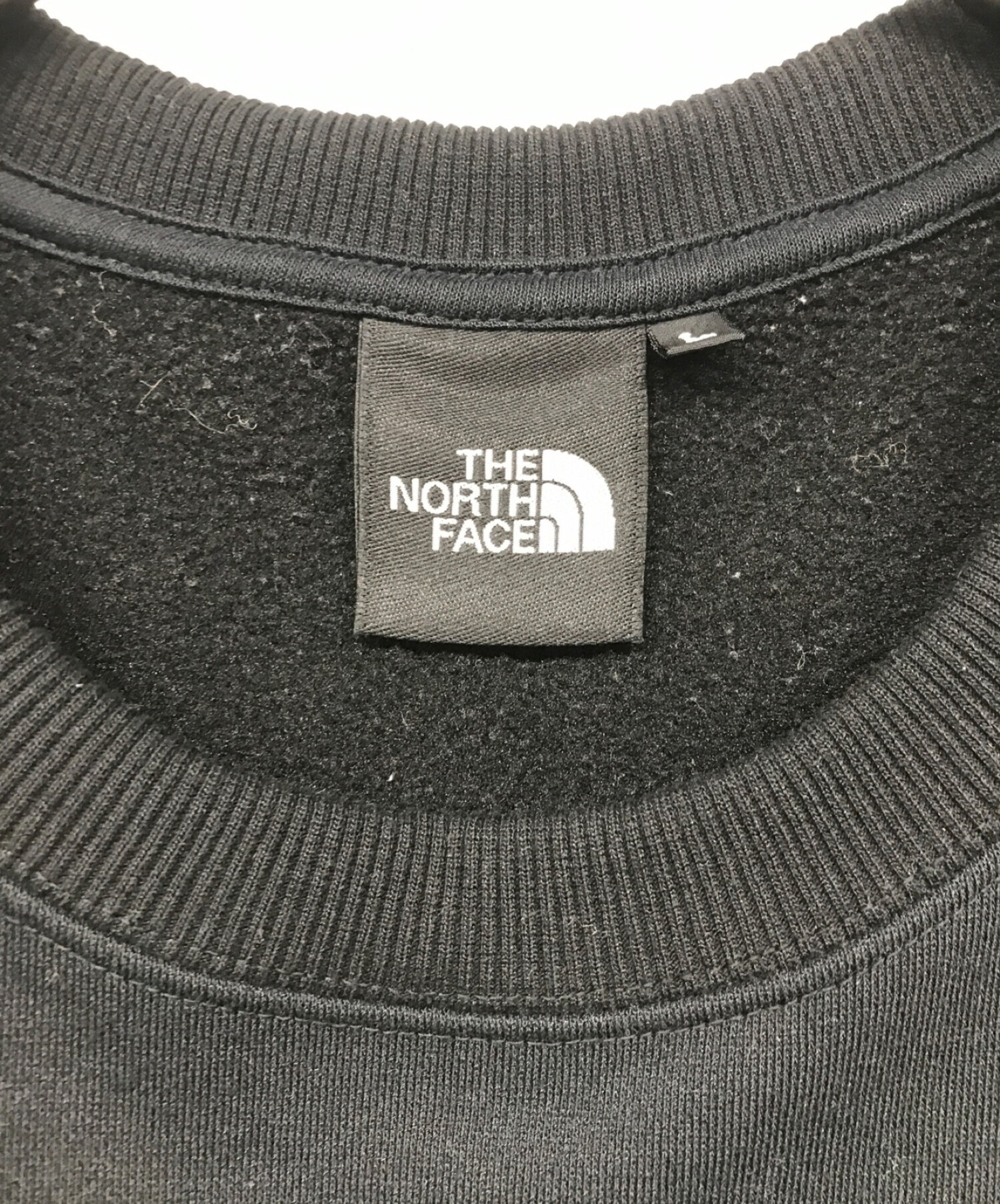 THE NORTH FACE (ザ ノース フェイス) ロゴクルーネックスウェット ブラック サイズ:L