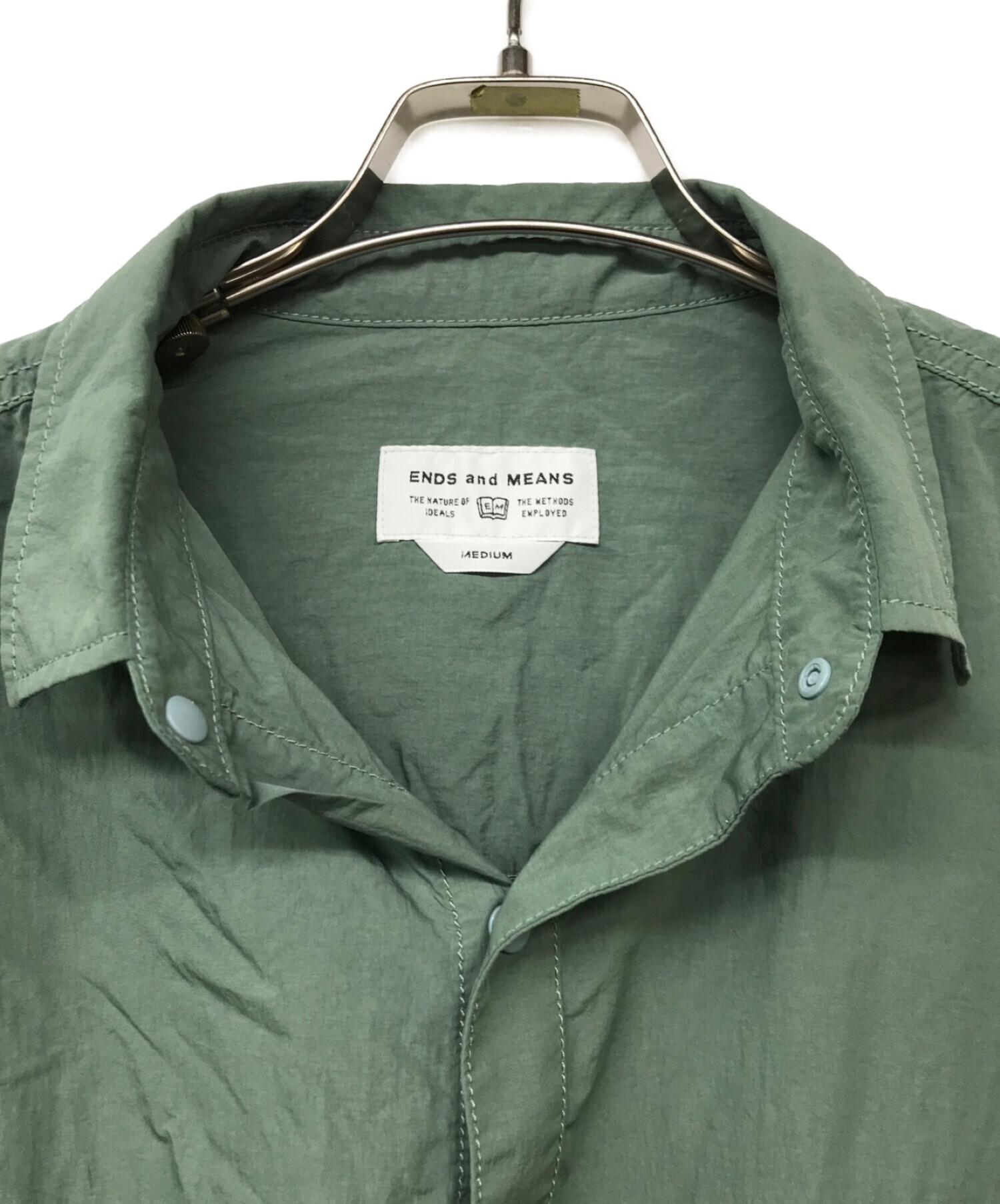 ENDS and MEANS (エンズアンド ミーンズ) Light Shirts Jacket グリーン サイズ:M