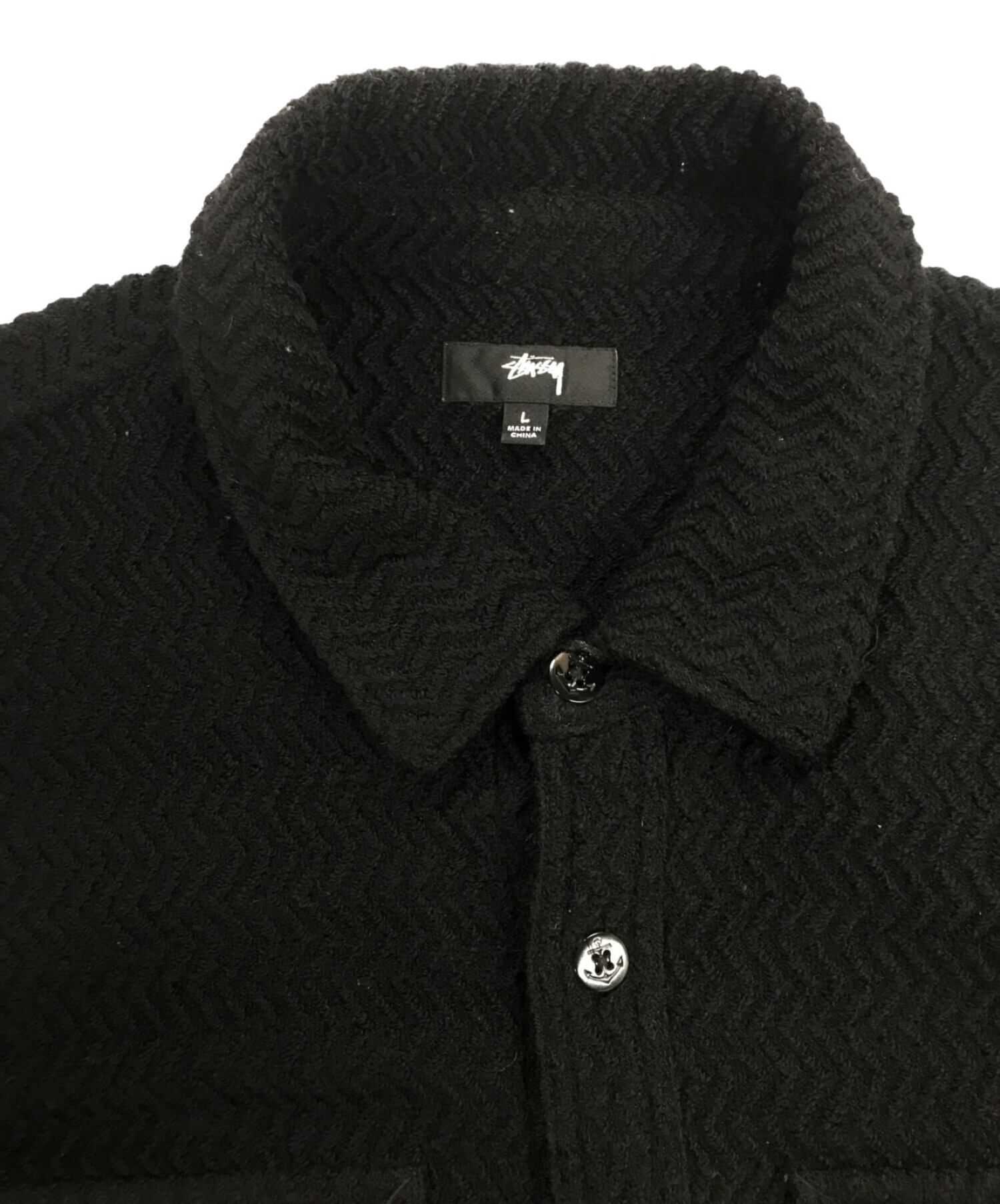 中古・古着通販】stussy (ステューシー) Textured Wool CPO LS Shirt