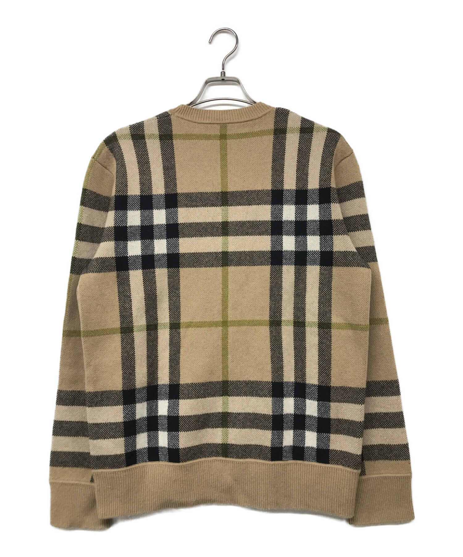 BURBERRY LONDON (バーバリー ロンドン) カシミヤノバチェックニット ベージュ サイズ:M