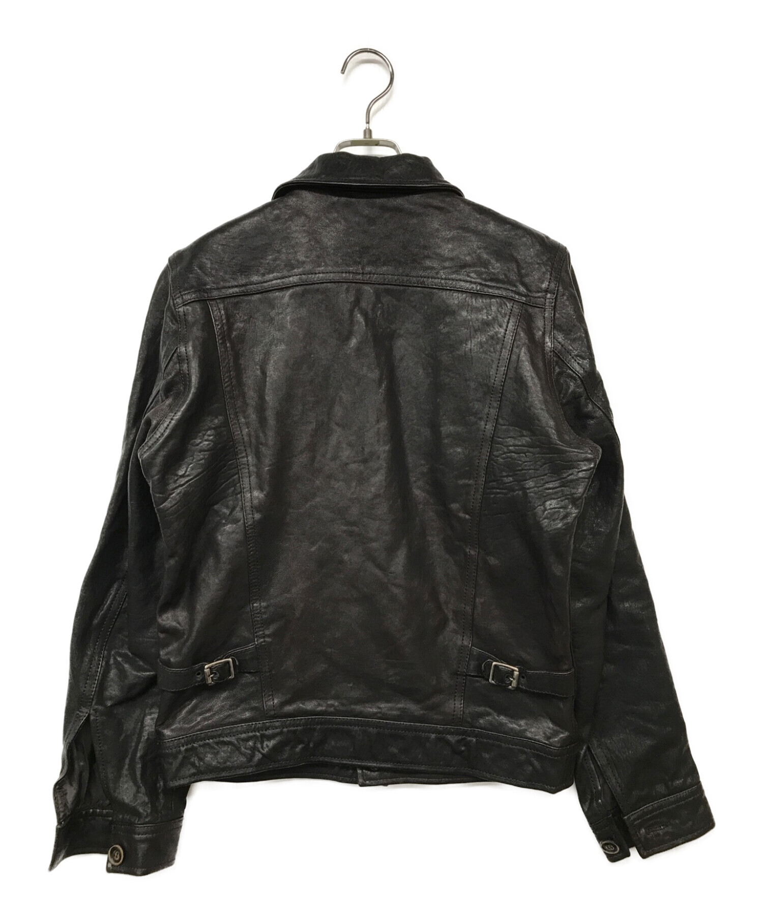 Stewart Leather Jacket. (スチュワートレザージャケット) レザージャケット ブラック サイズ:M