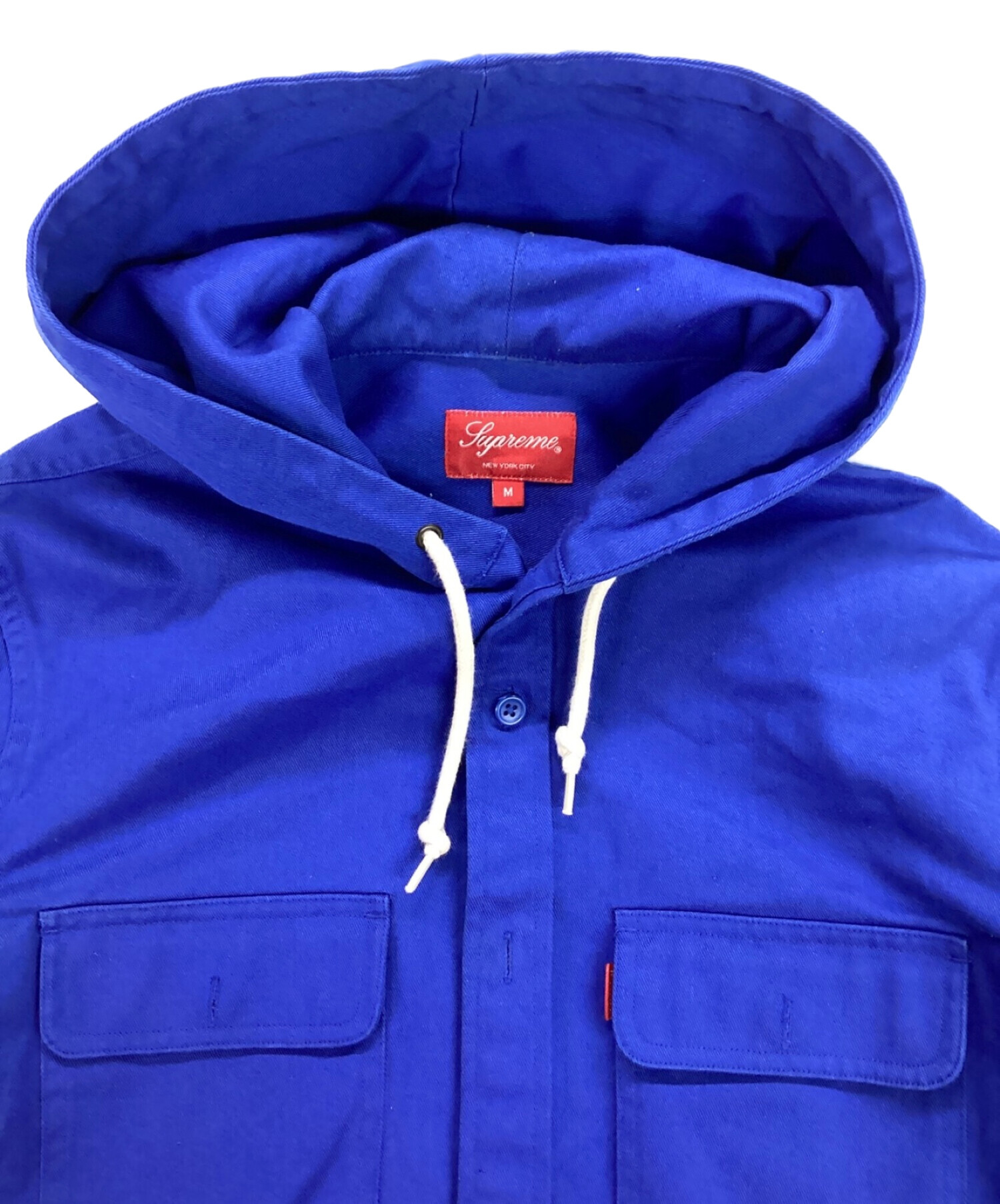 中古・古着通販】SUPREME (シュプリーム) Hooded twill shirt/フーデッドツイルシャツ ブルー サイズ:M｜ブランド・古着通販  トレファク公式【TREFAC FASHION】スマホサイト