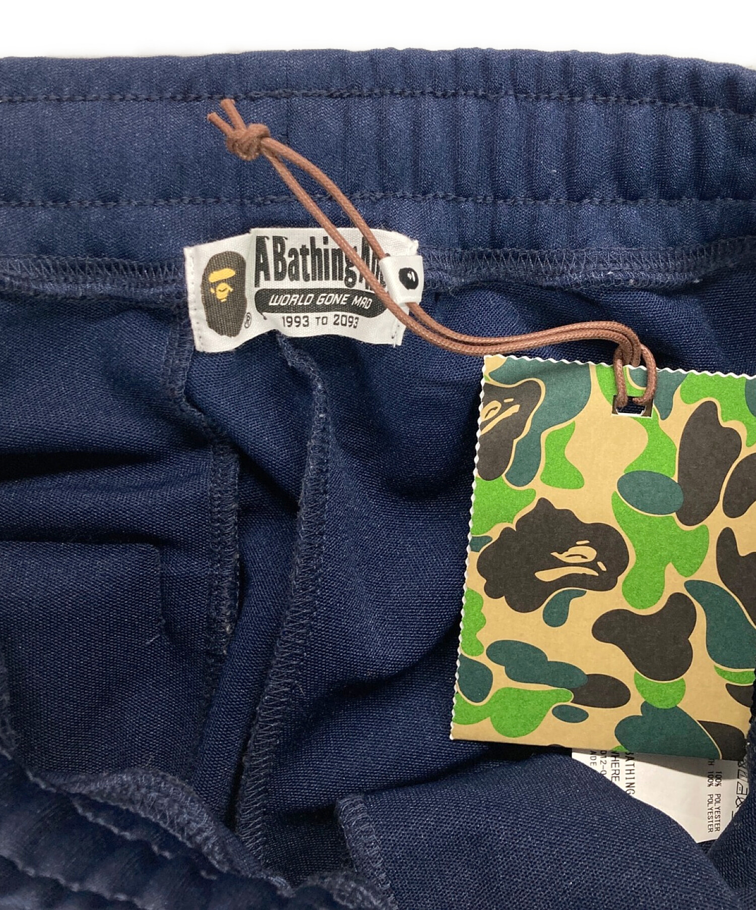 A BATHING APE (アベイシングエイプ) JERSEY TRACK PANTS/ジャージートラックパンツ ネイビー サイズ:M