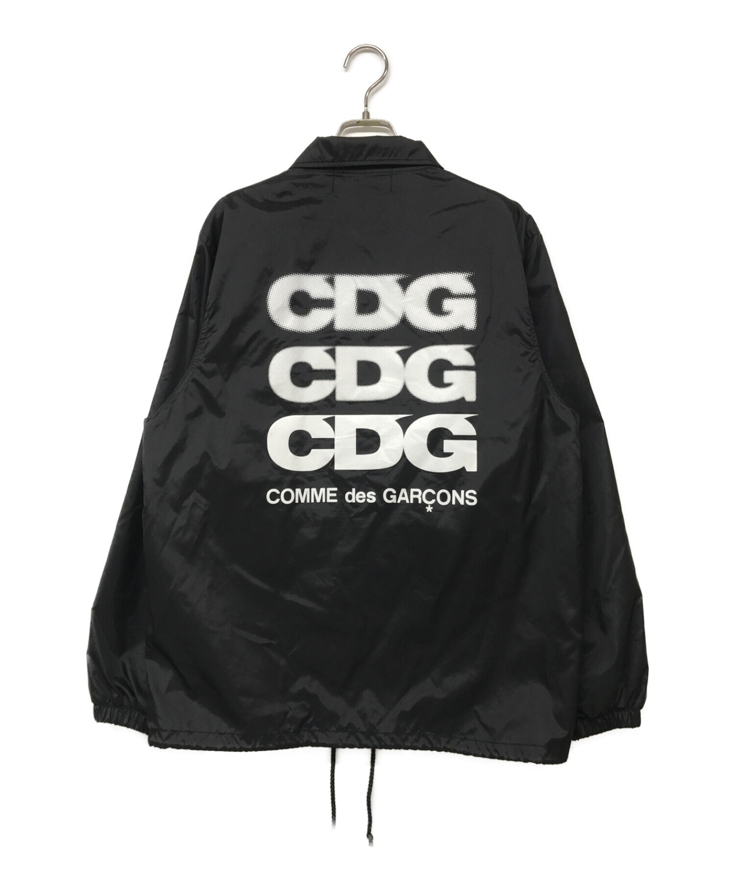 CDG (シーディージー) バックプリントコーチジャケット ブラック サイズ:M