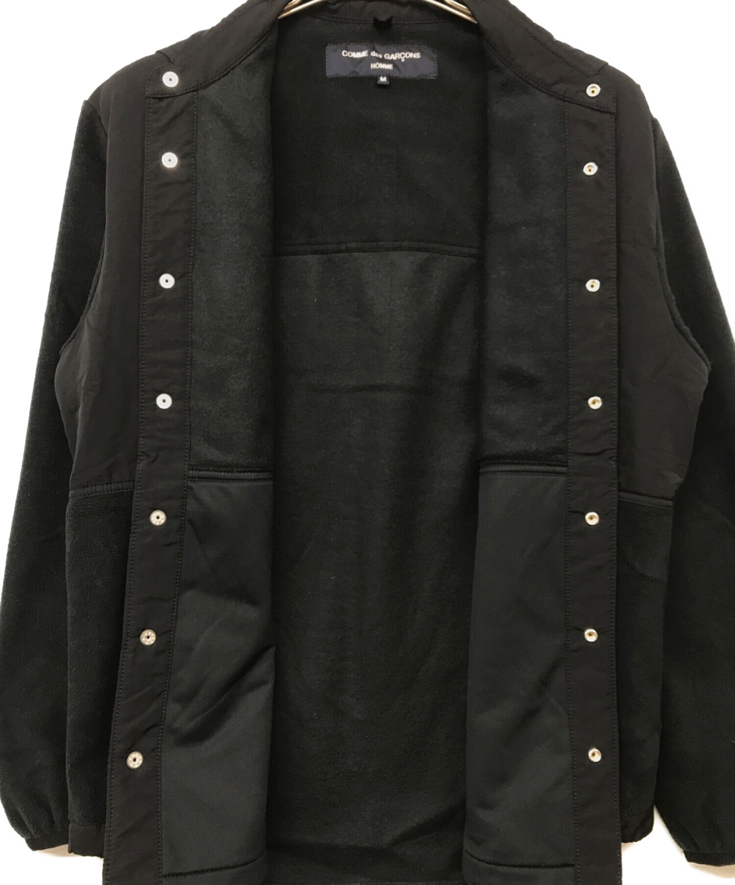 中古・古着通販】COMME des GARCONS HOMME (コムデギャルソン オム) フリース切替ジャケット ブラック  サイズ:Ｍ｜ブランド・古着通販 トレファク公式【TREFAC FASHION】スマホサイト