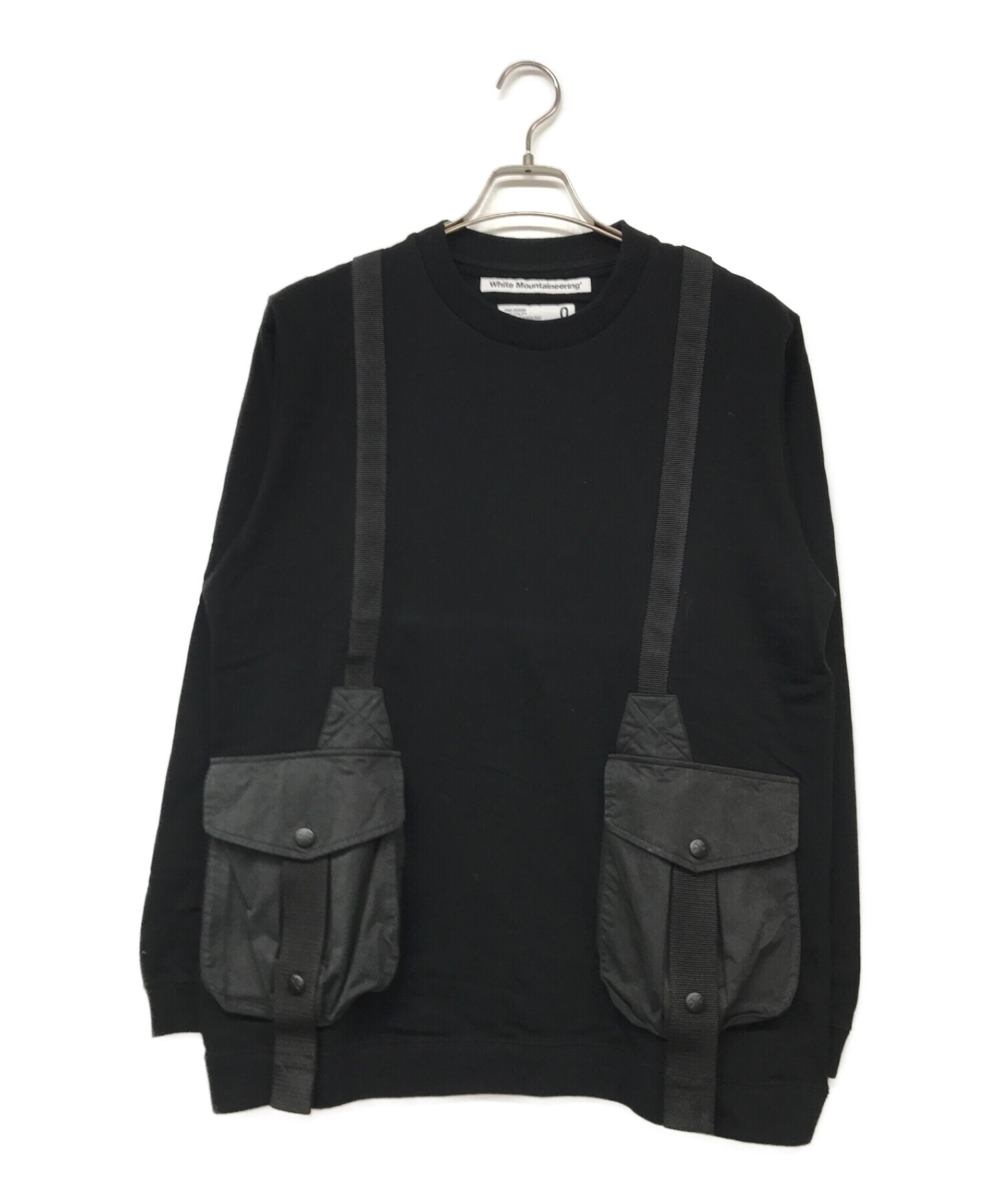 WHITE MOUNTAINEERING (ホワイトマウンテ二アニング) HUNTING POCKET TAPED SWEATSHIRT ブラック