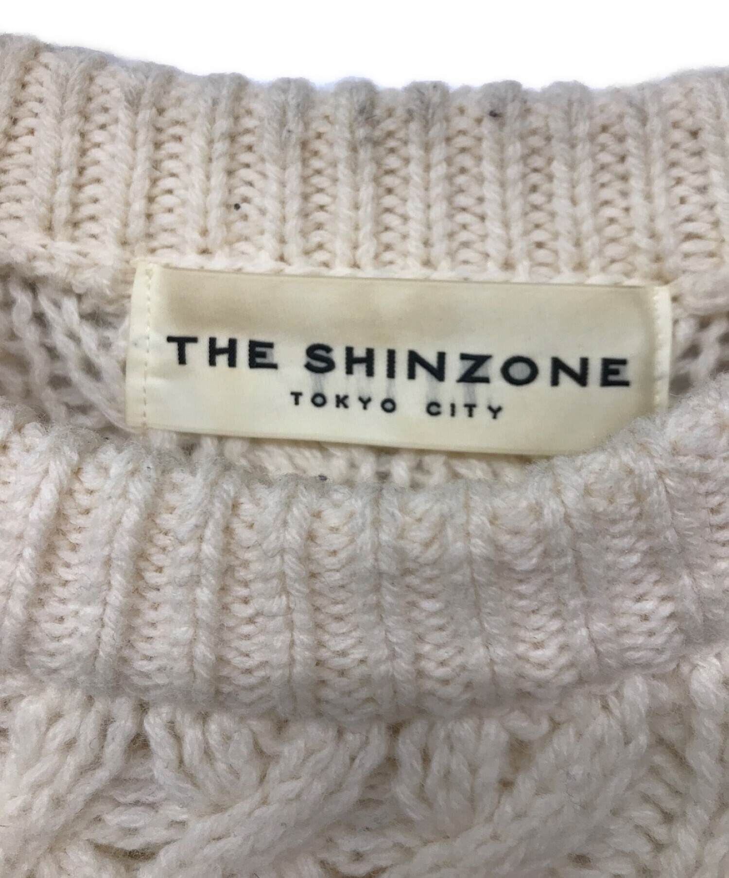 中古・古着通販】Shinzone (シンゾーン) ケーブルニット ベージュ