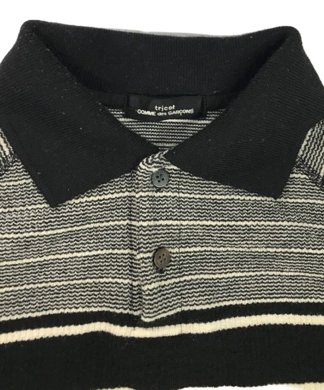 tricot COMME des GARCONS (トリココムデギャルソン) ニットポロシャツ ブラック サイズ:記載なし