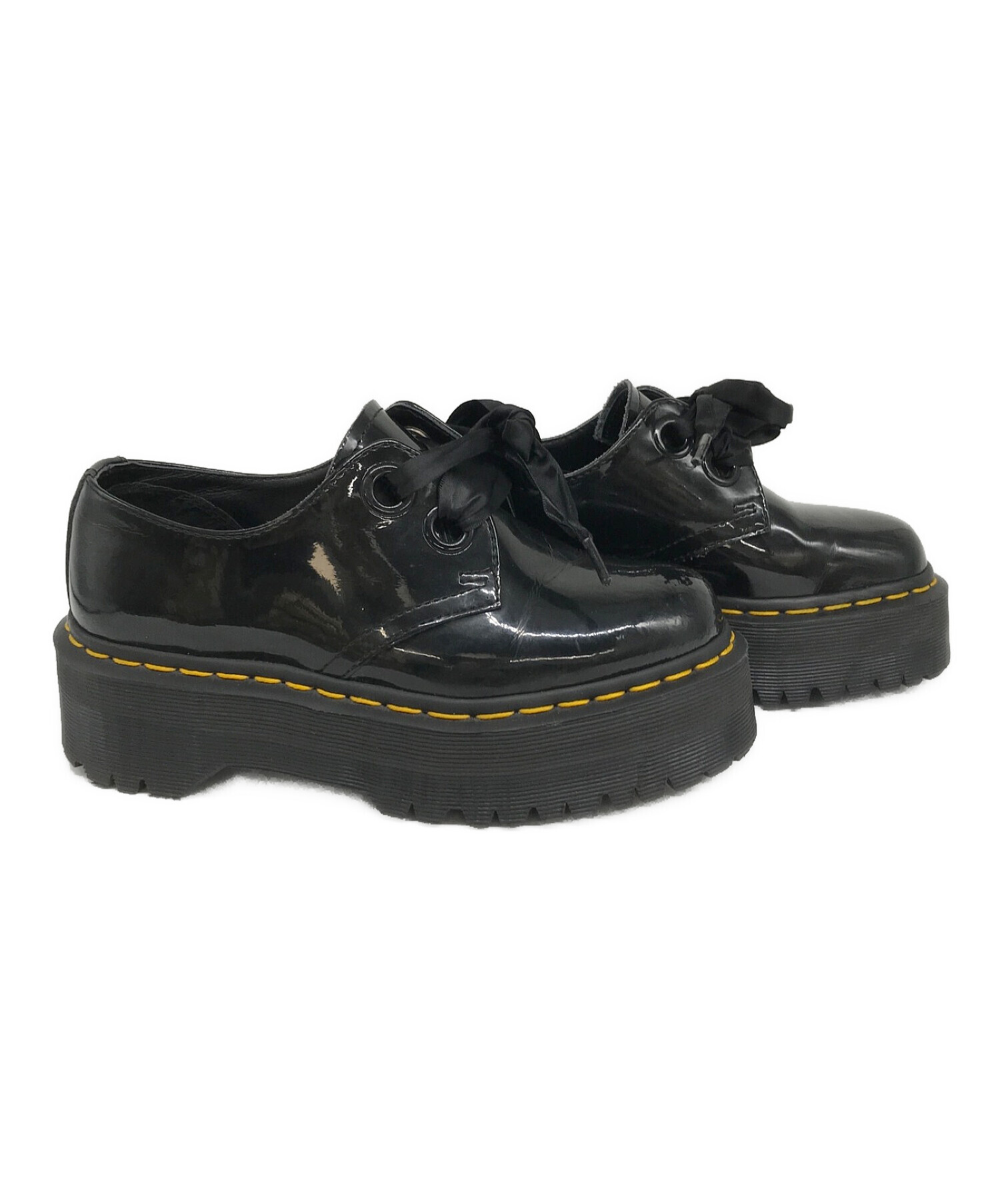 Dr.Martens (ドクターマーチン) HOLLY/2ホール厚底シューズ ブラック サイズ:3UK