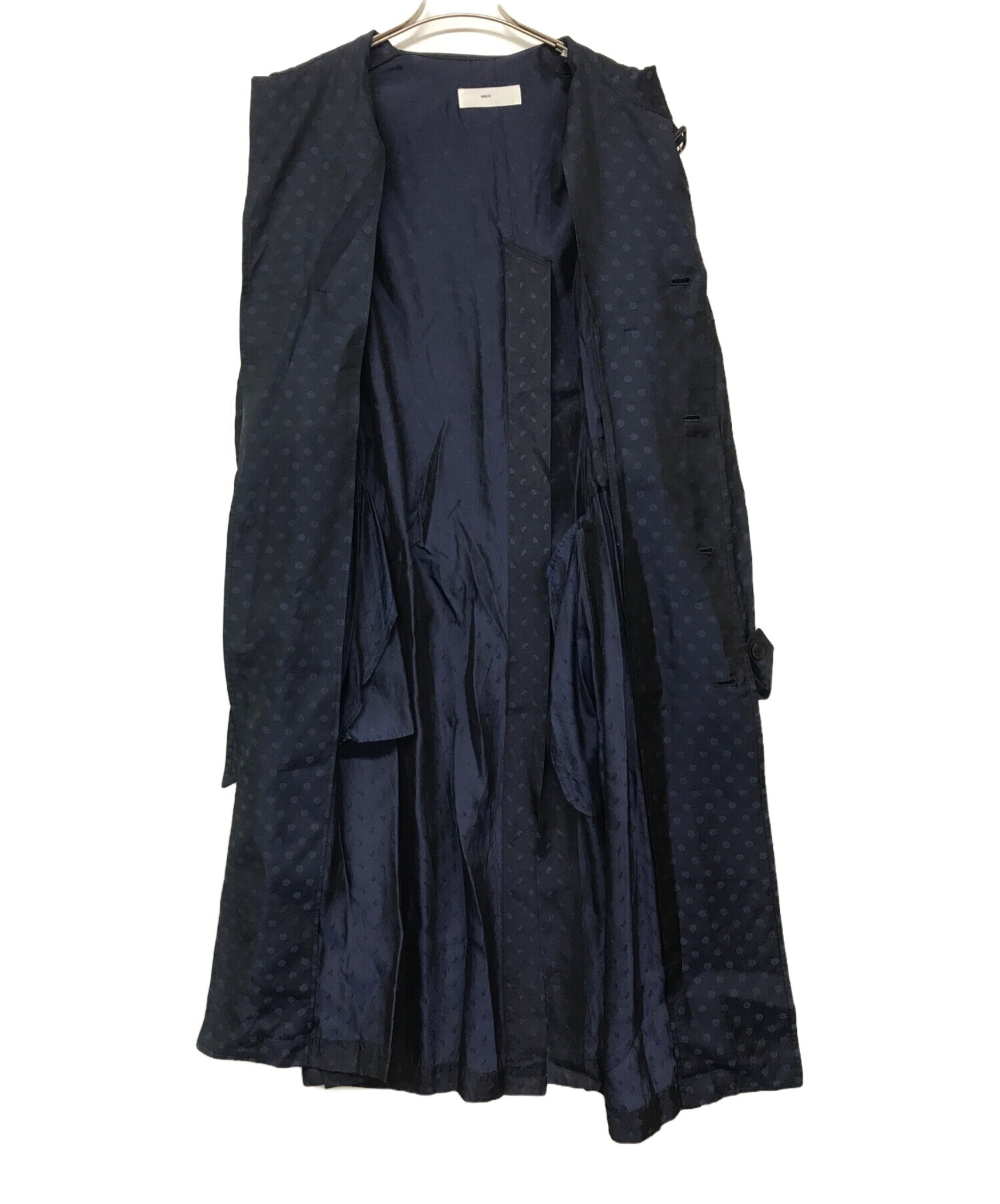 中古・古着通販】TOGA VIRILIS (トーガ ビリリース) Jacquard Long Coat ネイビー サイズ:48｜ブランド・古着通販  トレファク公式【TREFAC FASHION】スマホサイト