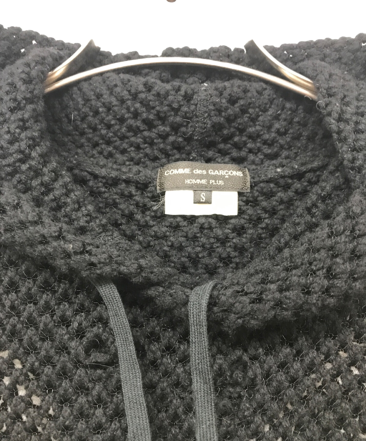 中古・古着通販】COMME des GARCONS HOMME PLUS (コムデギャルソンオムプリュス) ニットパーカー ブラック  サイズ:S｜ブランド・古着通販 トレファク公式【TREFAC FASHION】スマホサイト