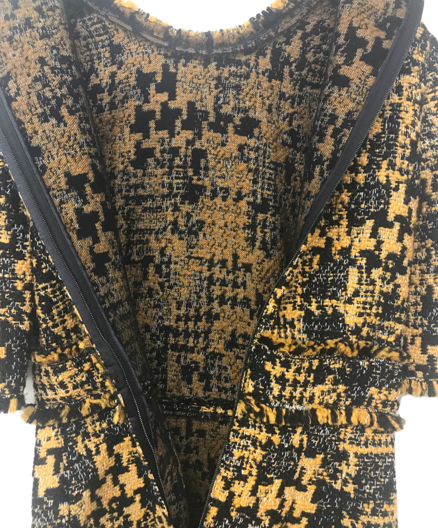 中古・古着通販】DOLCE & GABBANA (ドルチェ＆ガッバーナ) ツイードワンピース イエロー サイズ:L｜ブランド・古着通販  トレファク公式【TREFAC FASHION】スマホサイト