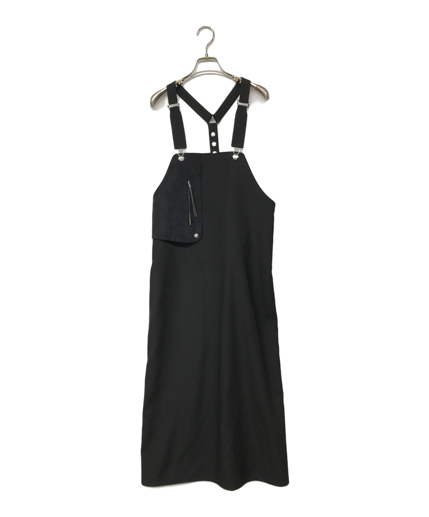 中古・古着通販】THE RERACS (ザ リラクス) GUNFLAP APRON DRESS/エプロンドレス ブラック  サイズ:36｜ブランド・古着通販 トレファク公式【TREFAC FASHION】スマホサイト