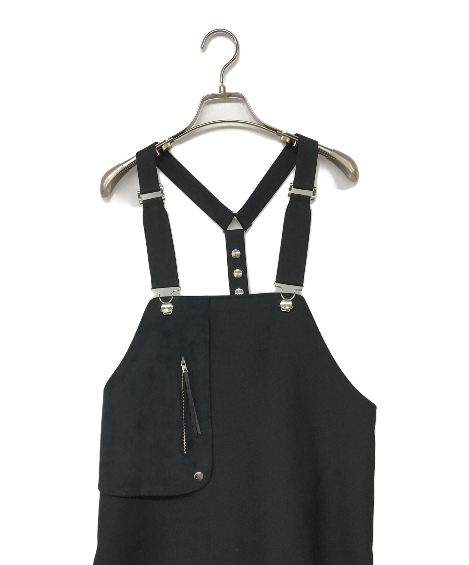 中古・古着通販】THE RERACS (ザ リラクス) GUNFLAP APRON DRESS/エプロンドレス ブラック  サイズ:36｜ブランド・古着通販 トレファク公式【TREFAC FASHION】スマホサイト