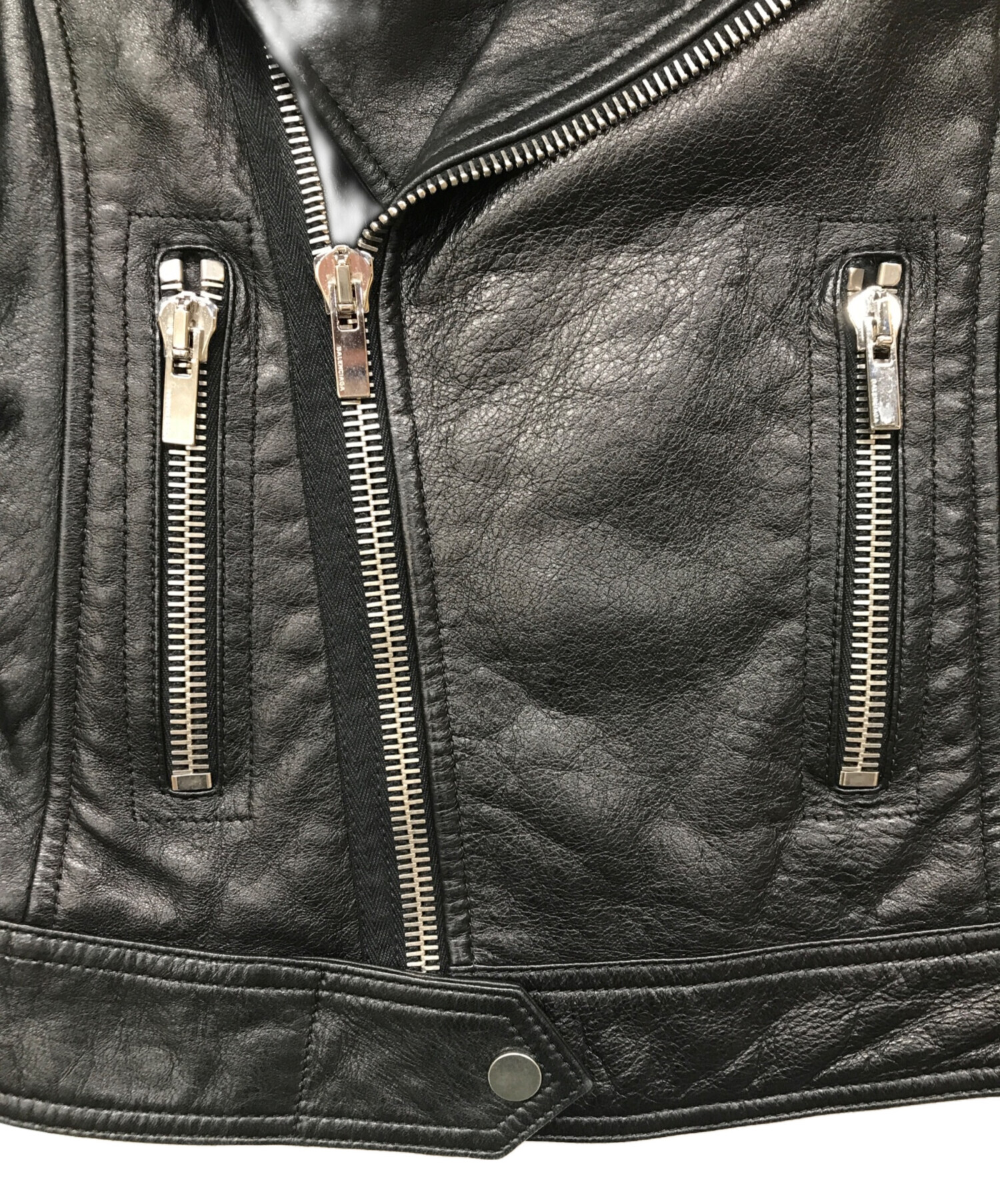 中古・古着通販】BALENCIAGA (バレンシアガ) ダブルライダースジャケット ブラック サイズ:34｜ブランド・古着通販  トレファク公式【TREFAC FASHION】スマホサイト