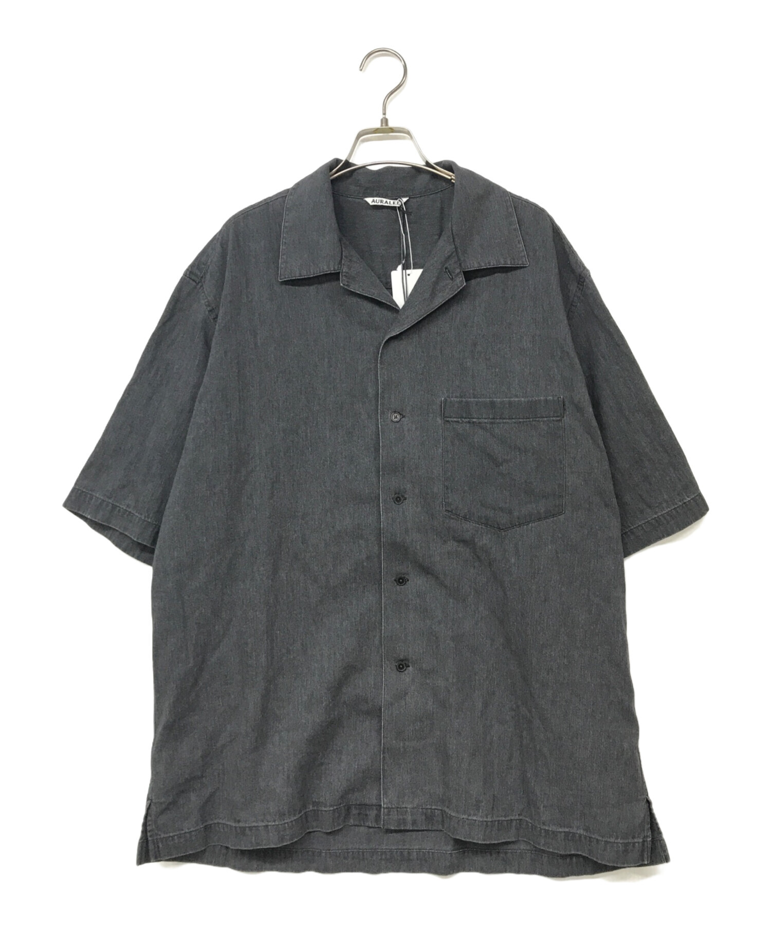 AURALEE(オーラリー) サイズ:3 22SS WASHI DUCK CANVAS めんど HALF SLEEVED SHIRTS ワシ ダック  キャンバス 半袖