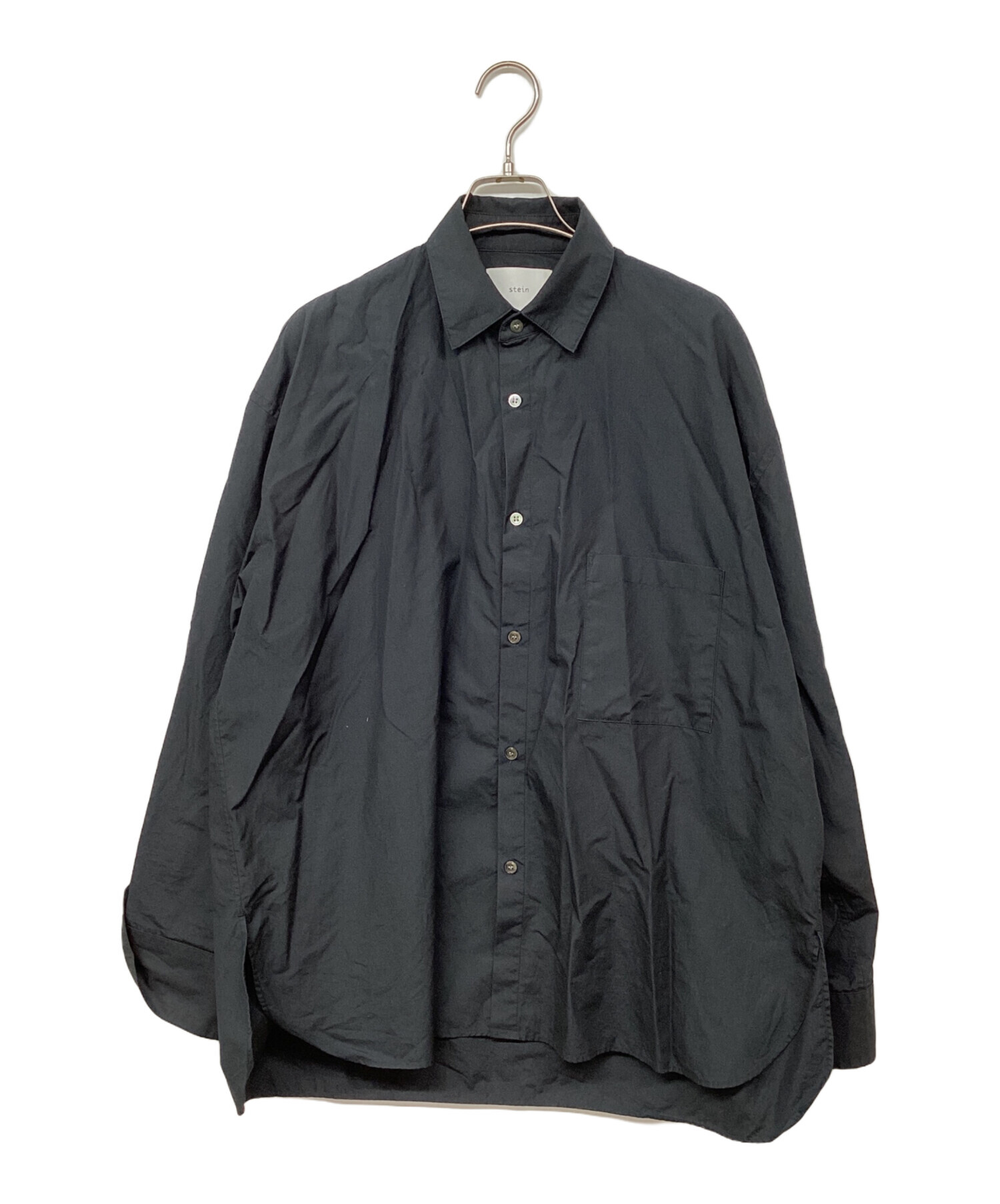 中古・古着通販】stein (シュタイン) OVERSIZED DOWN PATTERN SHIRT ブラック サイズ:S｜ブランド・古着通販  トレファク公式【TREFAC FASHION】スマホサイト