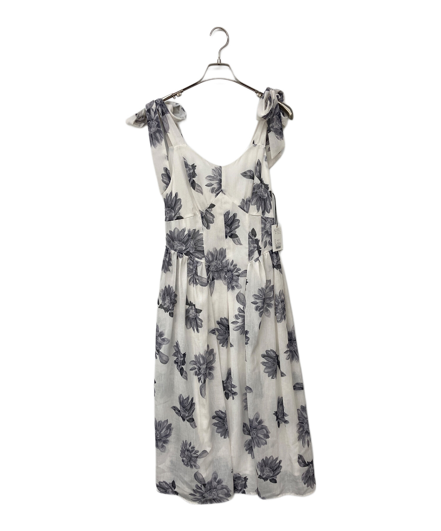 中古・古着通販】HER LIP TO (ハーリップトゥ) Sunflower-Printed Midi Dress ホワイト サイズ:M｜ブランド・古着通販  トレファク公式【TREFAC FASHION】スマホサイト