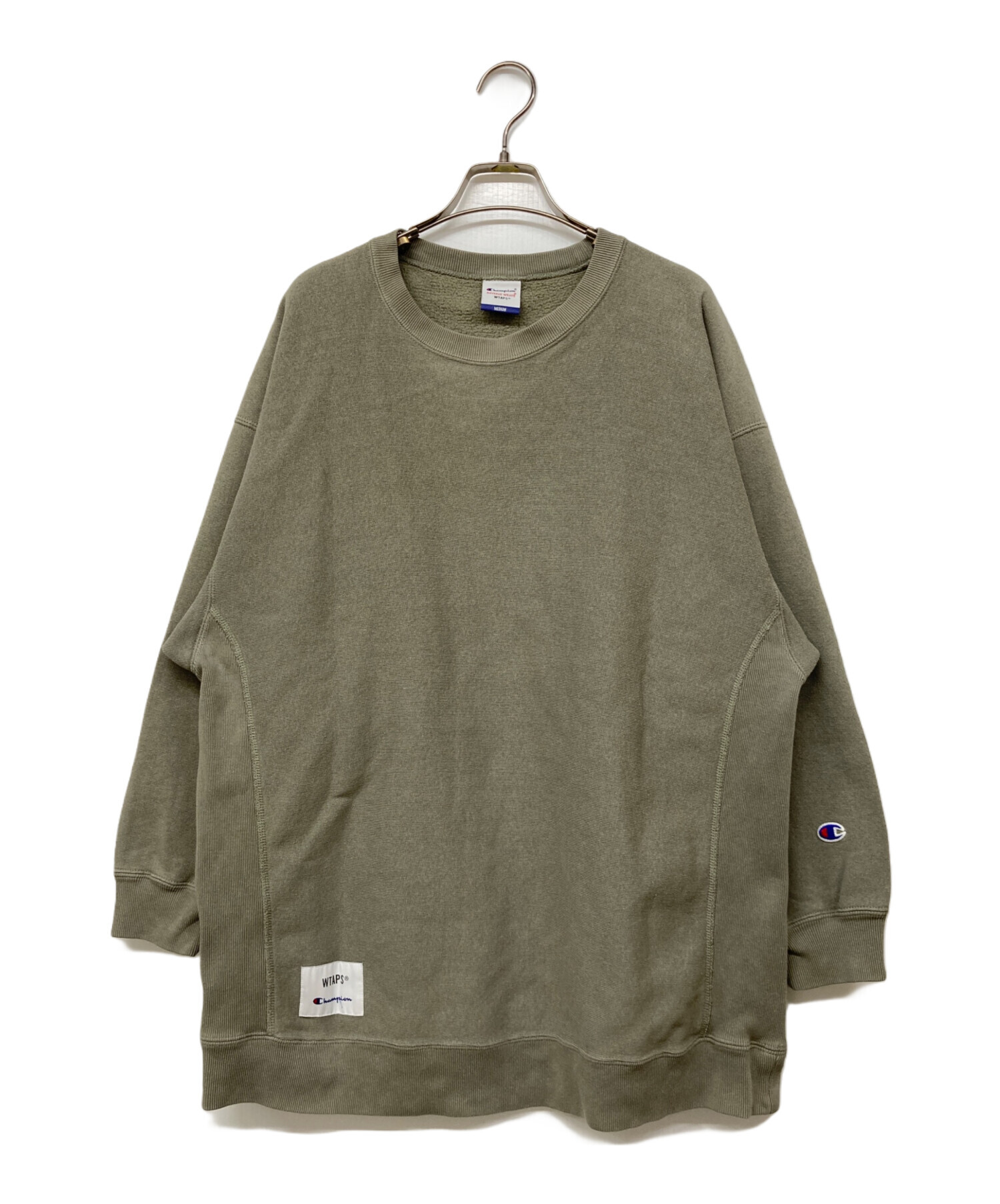 中古・古着通販】Champion REVERSE WEAVE (チャンピオンリバースウィーブ) WTAPS (ダブルタップス) クルーネックスウェット  カーキ サイズ:M｜ブランド・古着通販 トレファク公式【TREFAC FASHION】スマホサイト