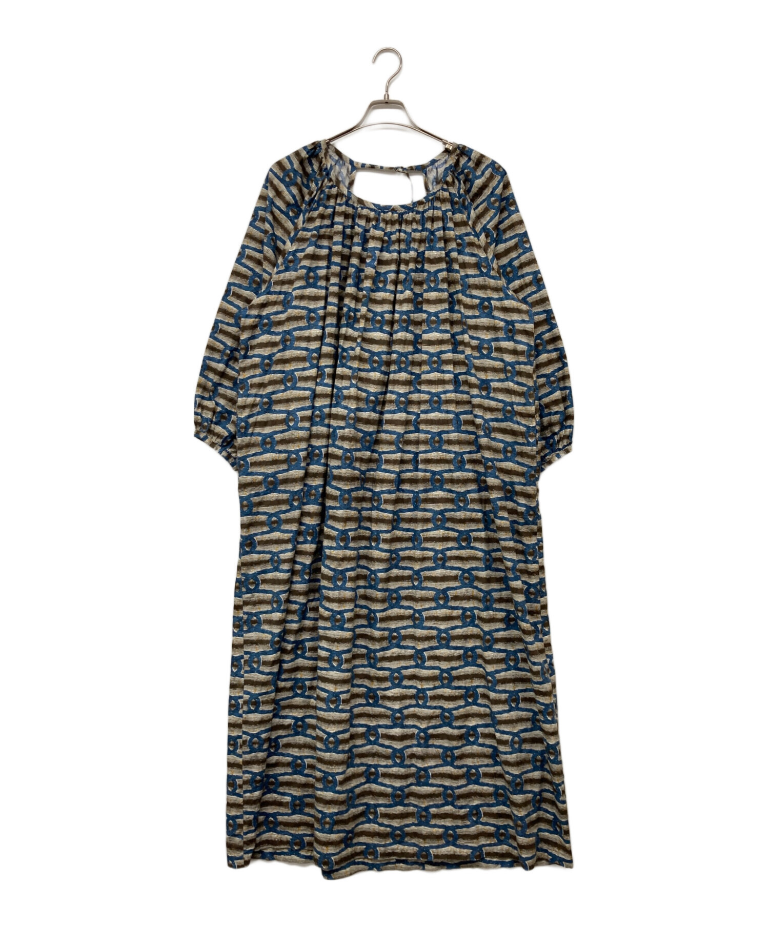 中古・古着通販】6(ROKU) BEAUTY&YOUTH (ロク ビューティーアンドユース) COTTON BATIK DRESS/ コットンバティックドレス ブラウン×ブルー サイズ:38｜ブランド・古着通販 トレファク公式【TREFAC FASHION】スマホサイト