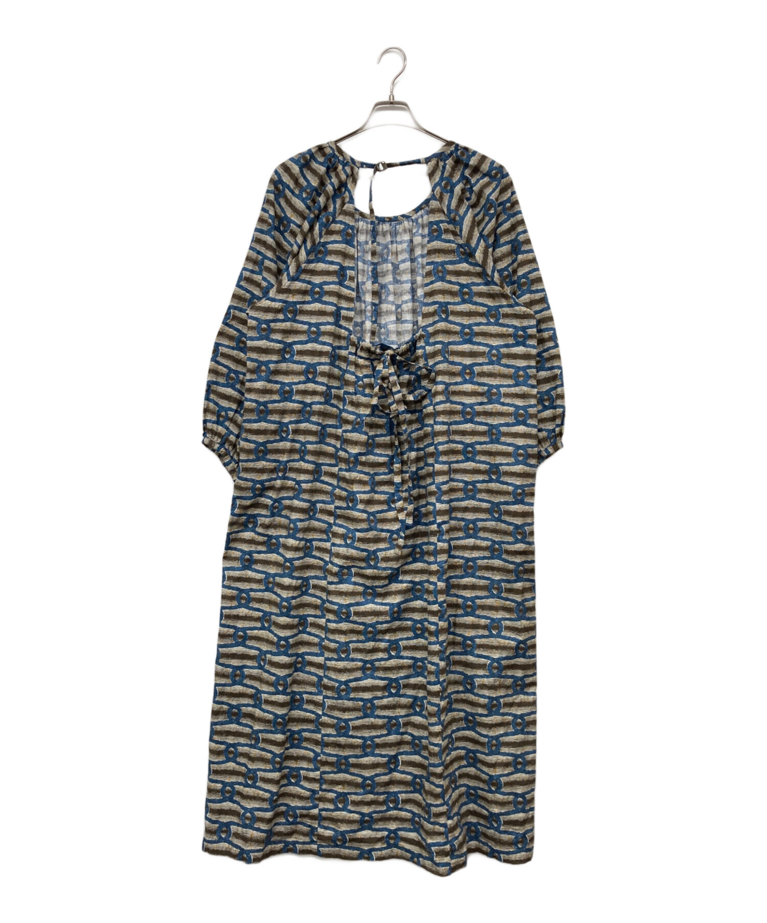 中古・古着通販】6(ROKU) BEAUTY&YOUTH (ロク ビューティーアンドユース) COTTON BATIK DRESS/ コットンバティックドレス ブラウン×ブルー サイズ:38｜ブランド・古着通販 トレファク公式【TREFAC FASHION】スマホサイト