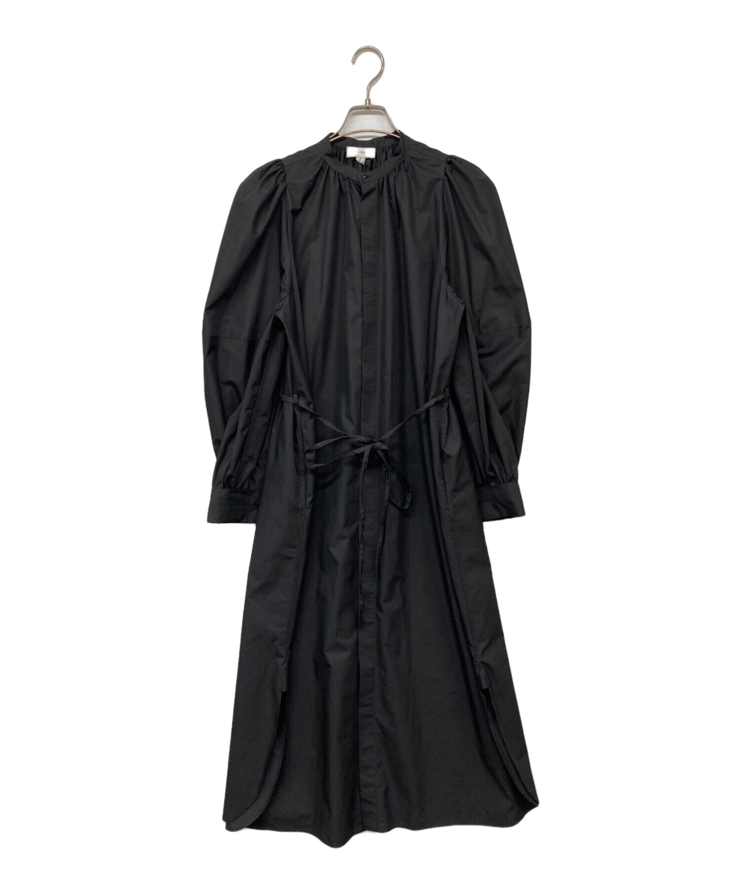 HYKE (ハイク) T/C BALLOON SLEEVE DRESS ブラック サイズ:2 未使用品