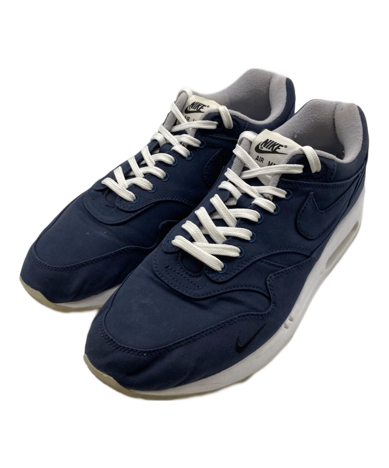 Nike air max 1 navy blue suede online