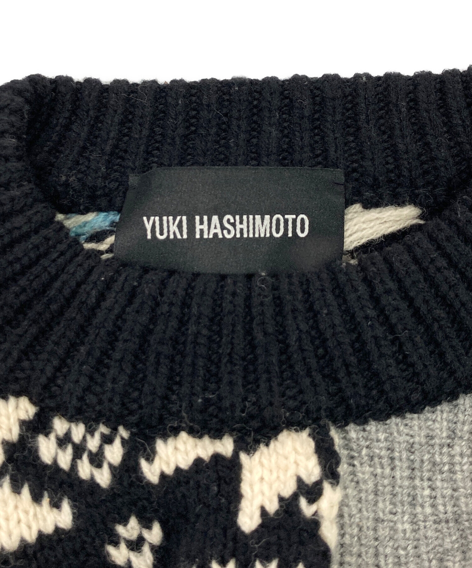 中古・古着通販】YUKI HASHIMOTO (ユウキハシモト) デザインニット ブラック サイズ:44｜ブランド・古着通販  トレファク公式【TREFAC FASHION】スマホサイト