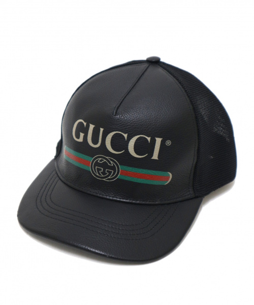 中古・古着通販】GUCCI (グッチ) ヴィンテージロゴレザーメッシュ