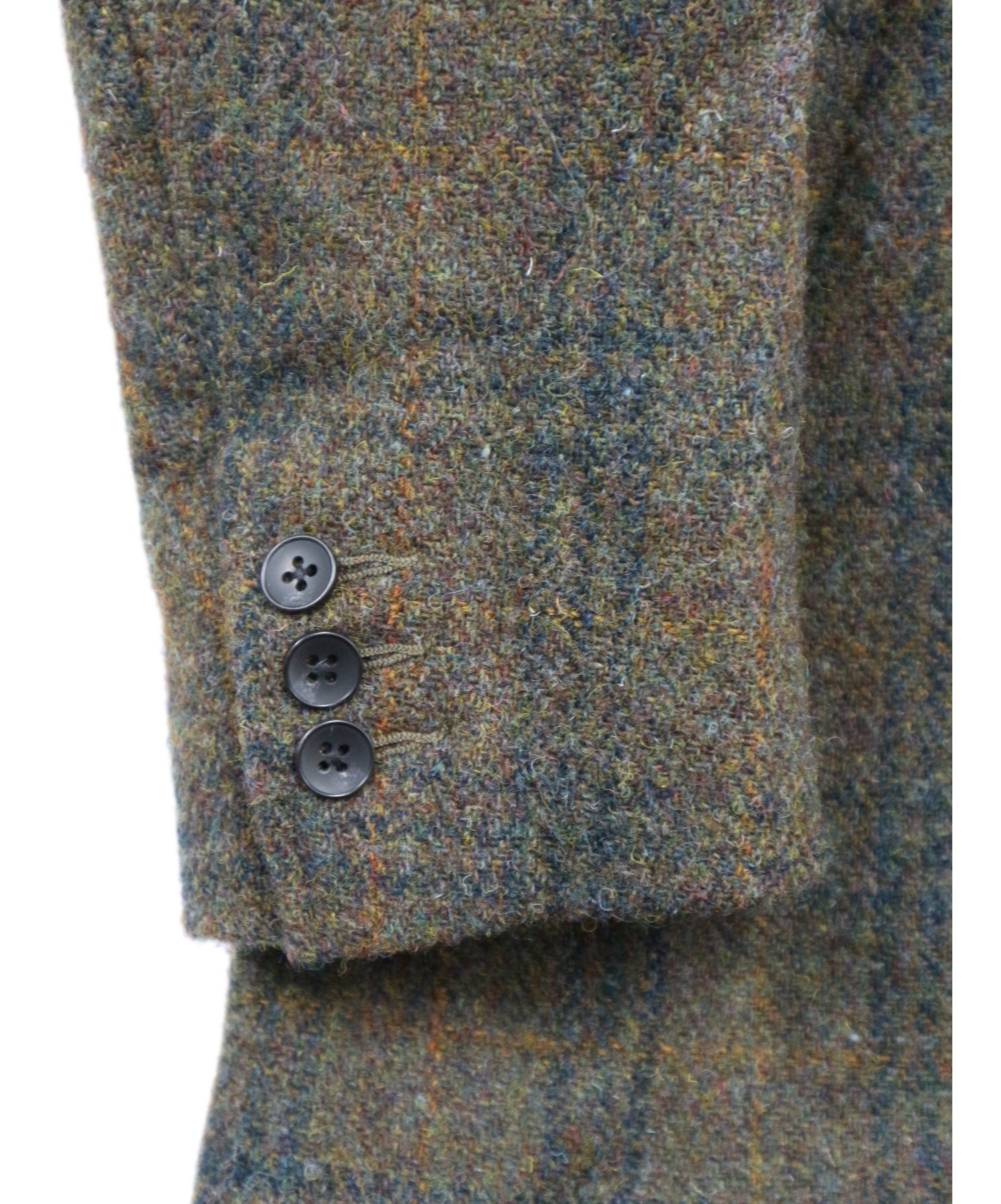 FREAKS STORE × Harris Tweed (フリークスストア × ハリスツイード) チェスターコート オリーブ サイズ:L