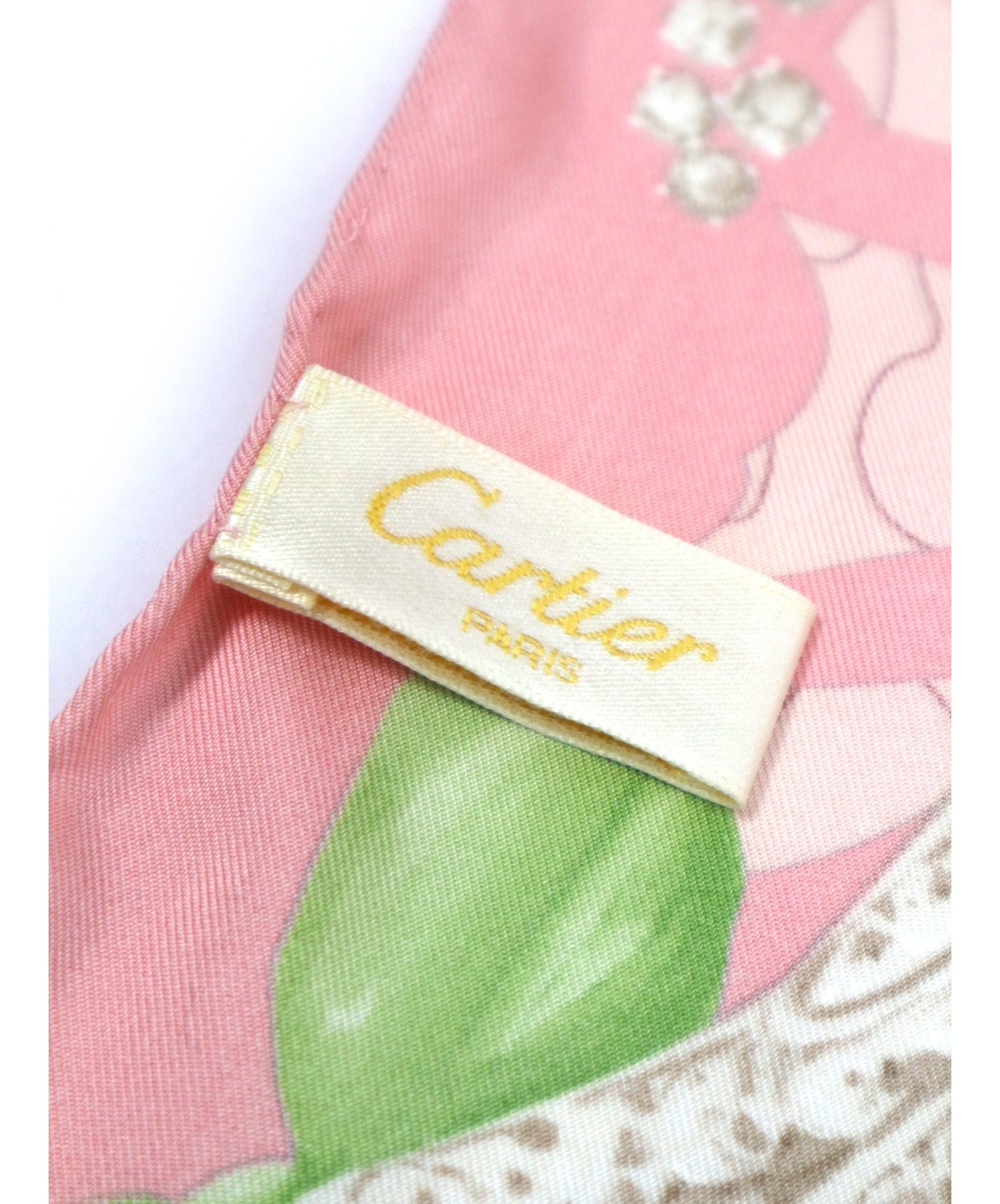 Cartier (カルティエ) パンサー柄スカーフ ピンク PINK AFRICAN PANTHER