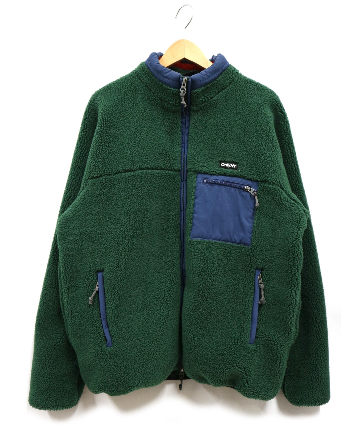 ONLY NY (オンリーニューヨーク) フリースジャケット グリーン サイズ:L ALPINE FLEECE