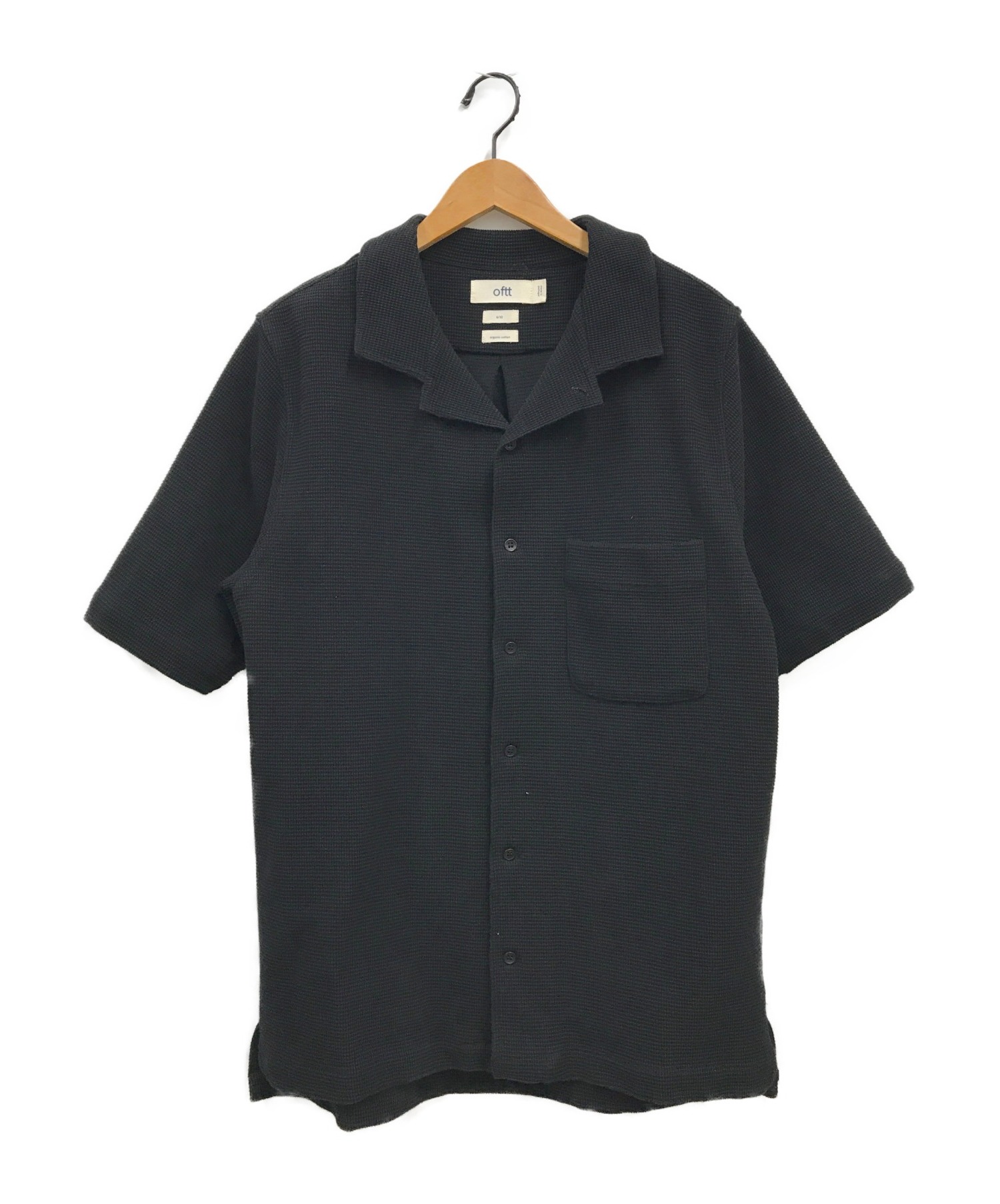 oftt (オフト) ワッフルオープンカラーシャツ ブラック サイズ:M