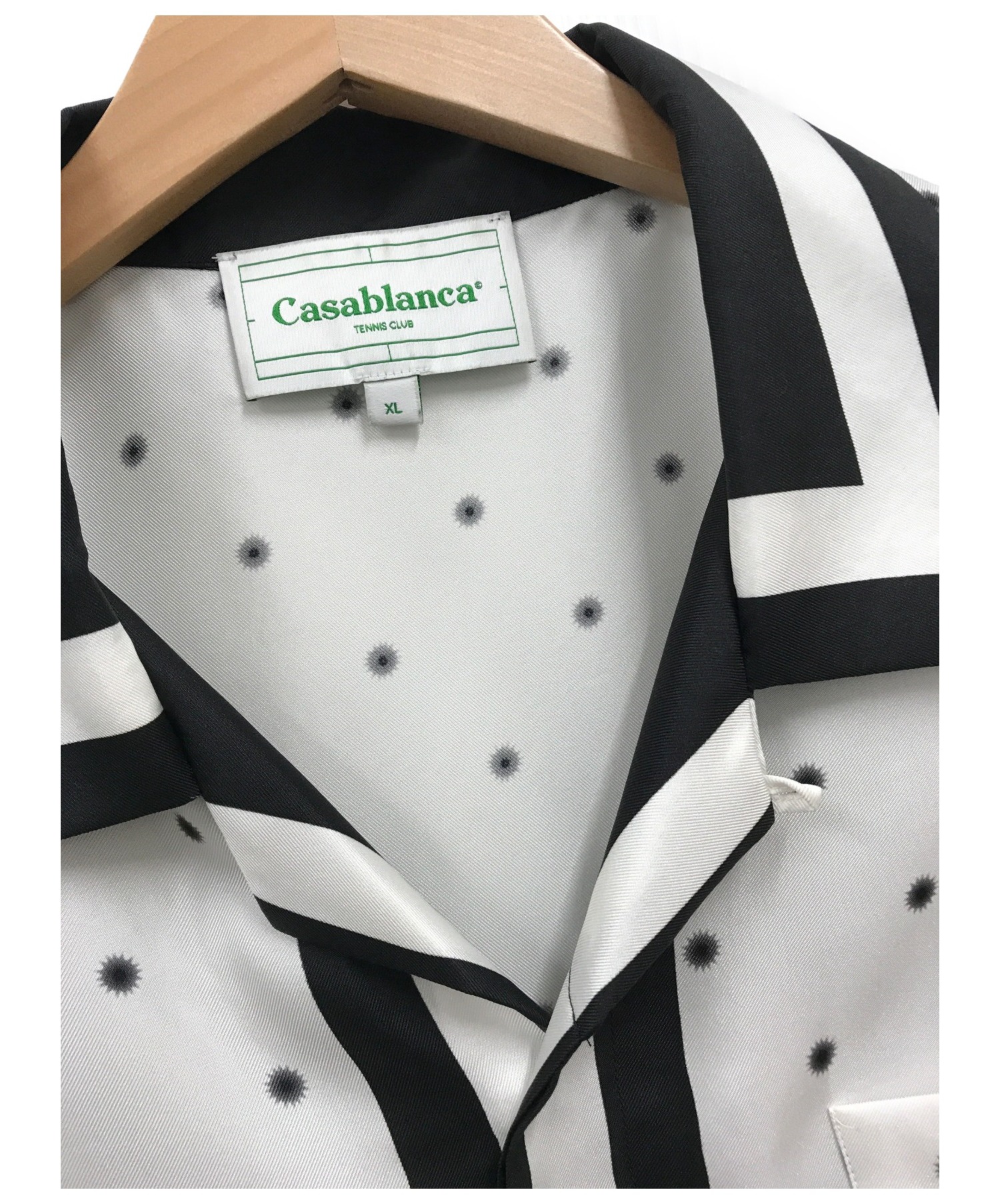 CASABLANCA カジュアルシャツ M 白xオレンジx緑等(総柄)