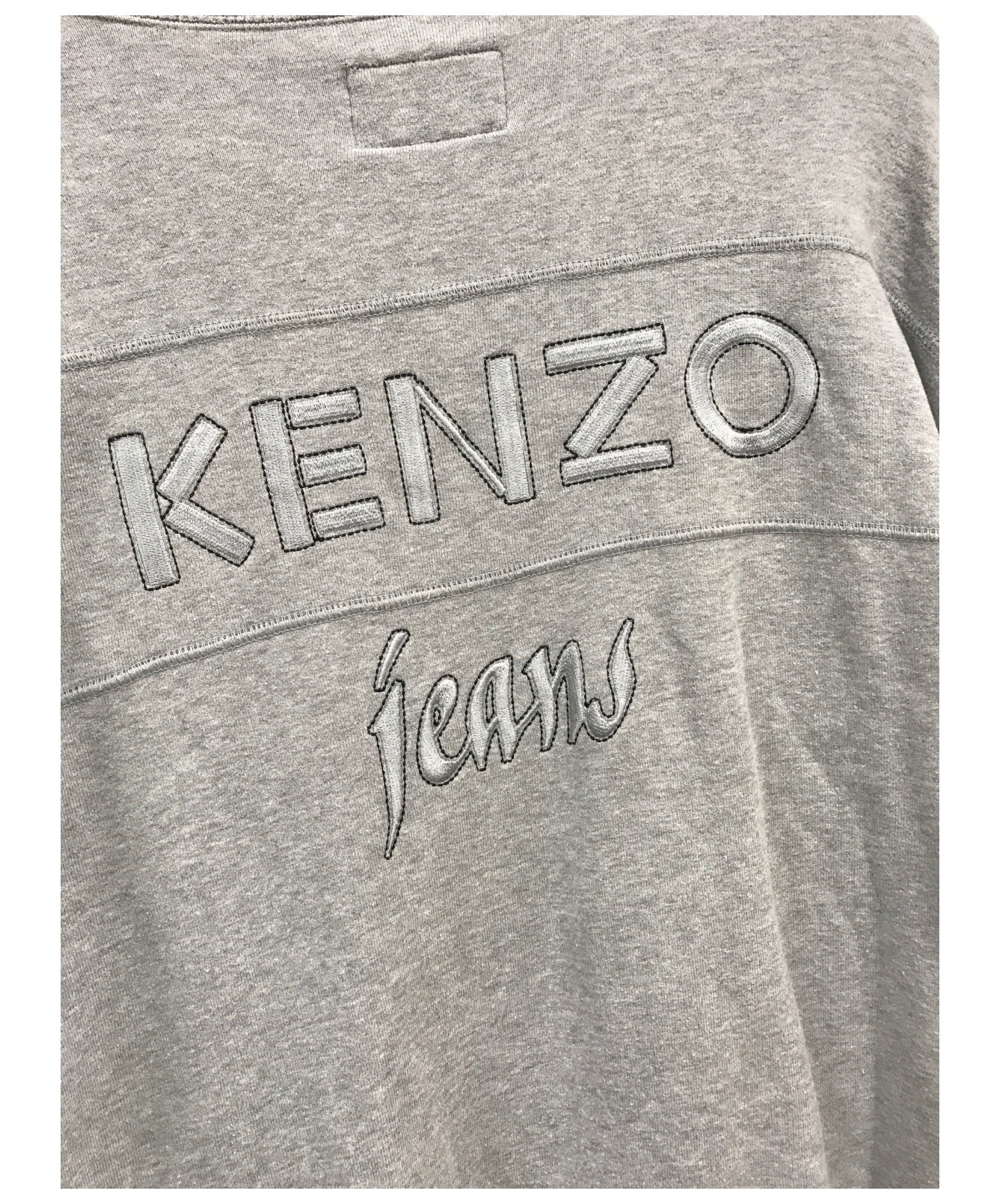 KENZO JEANS (ケンゾージーンズ) 90'sロゴスウェット グレー サイズ:FREE 90年代