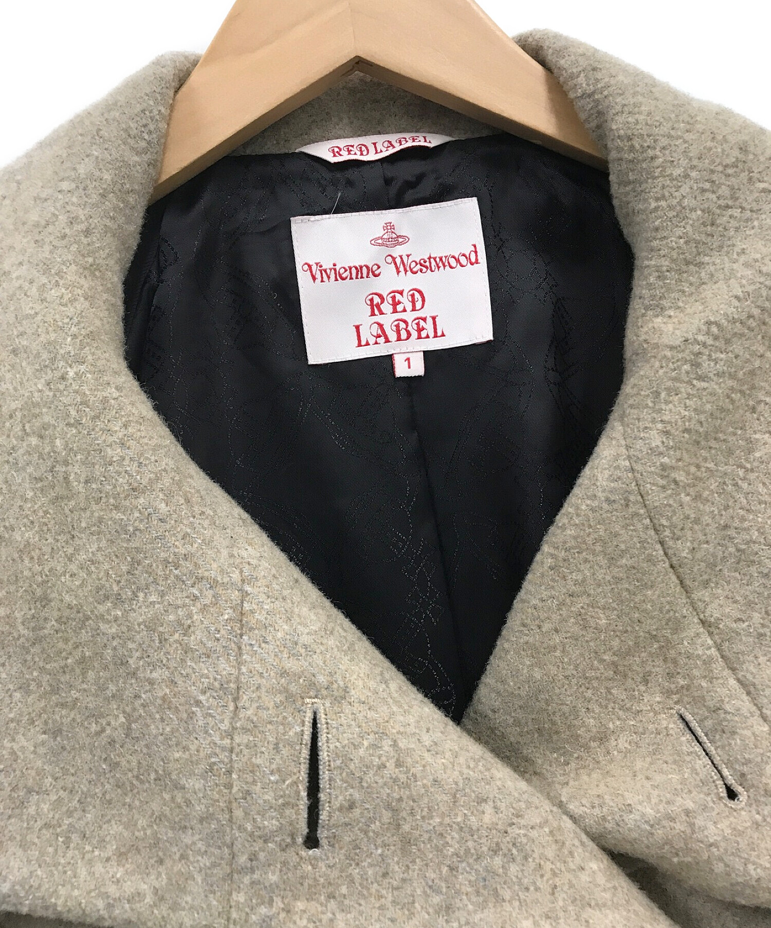 Vivienne Westwood RED LABEL (ヴィヴィアンウエストウッドレッドレーベル) ショートウールコート グレー サイズ:1