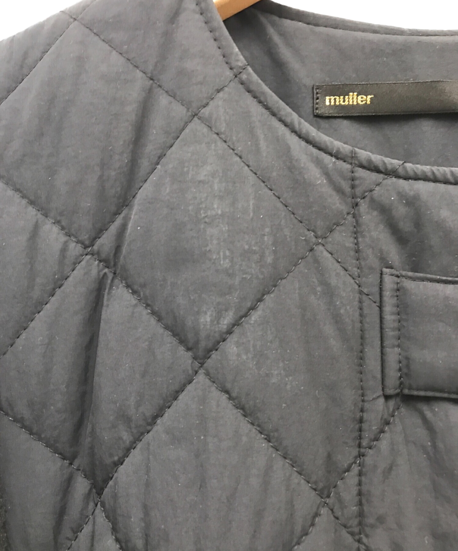 muller of yoshiokubo (ミュラーオブヨシオクボ) キルティングボアコート/Quilting boa coat ブラック サイズ:S