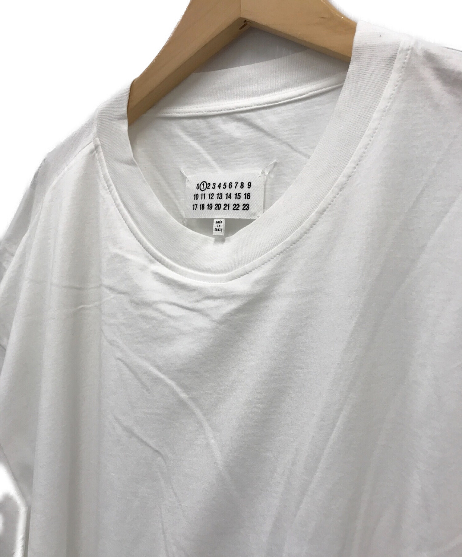 Maison Margiela 1 (メゾンマルジェラ 1) アシンメトリーオーバーサイズ Tシャツ ホワイト サイズ:XS